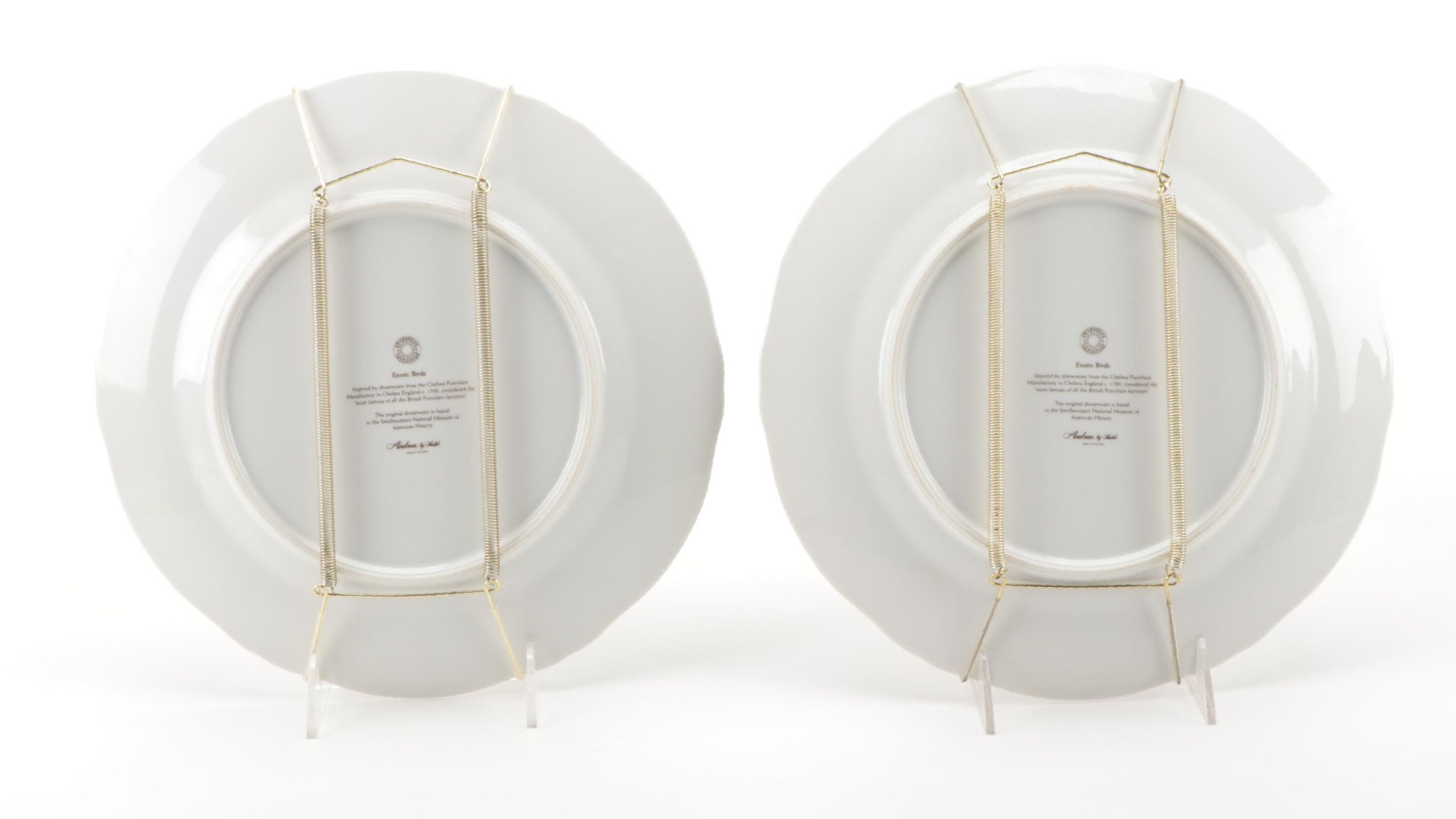 Andrea by Sadek "Exotic Birds" Porcelain Dinner Plates