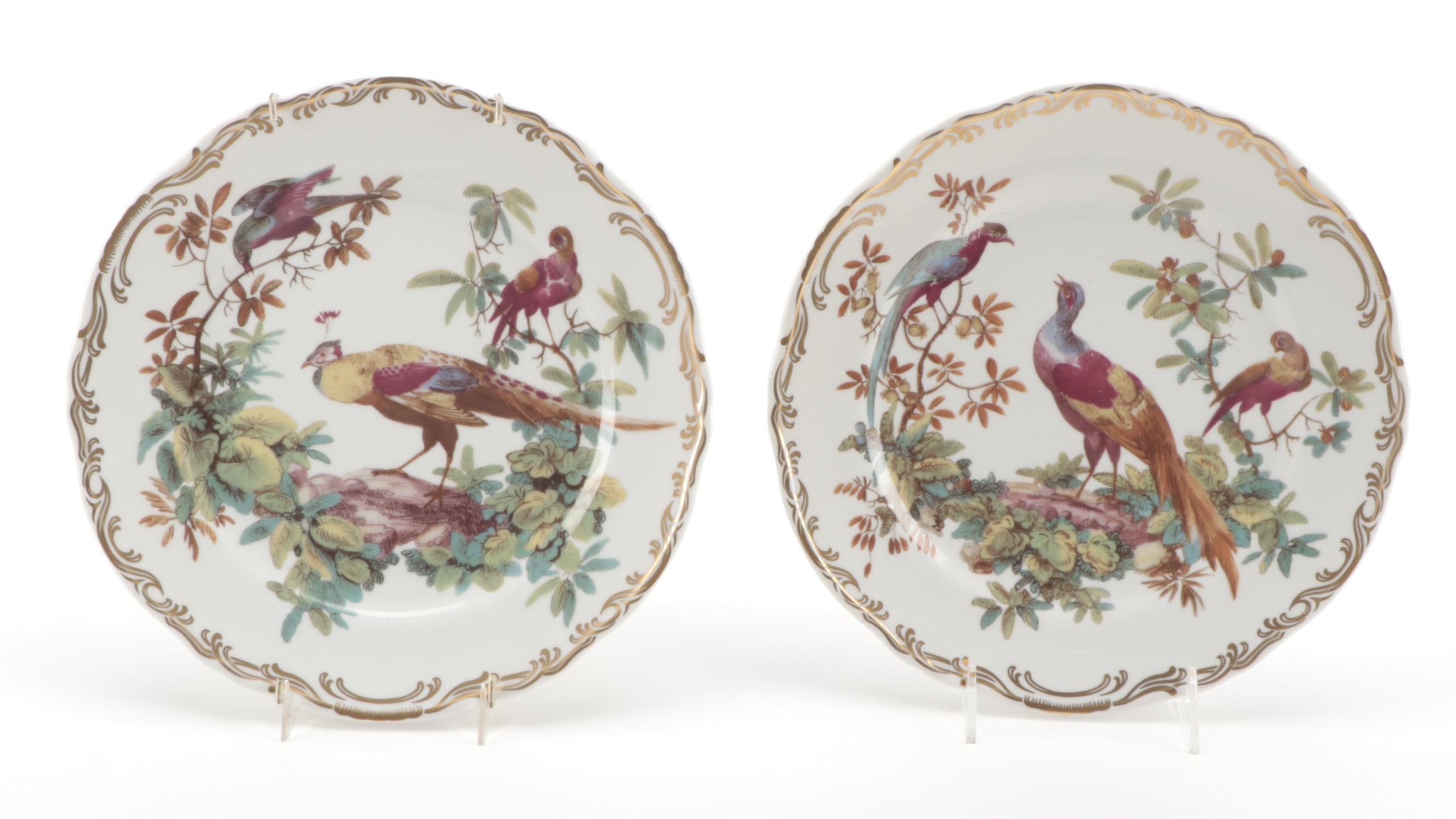 Andrea by Sadek "Exotic Birds" Porcelain Dinner Plates
