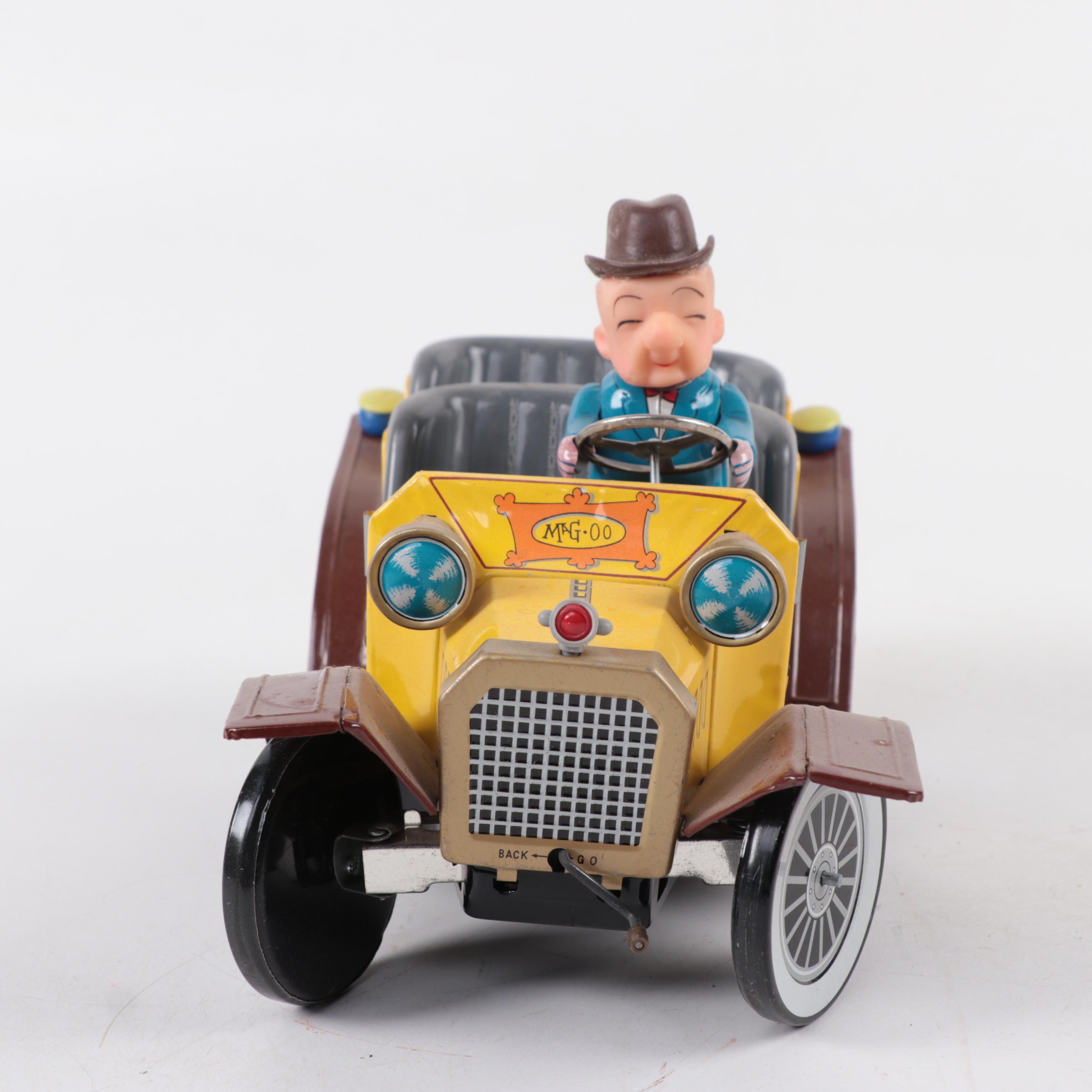 Hubley  Mr. Magoo Battery Operated Tin Lithograph Car in Original Box, 1961