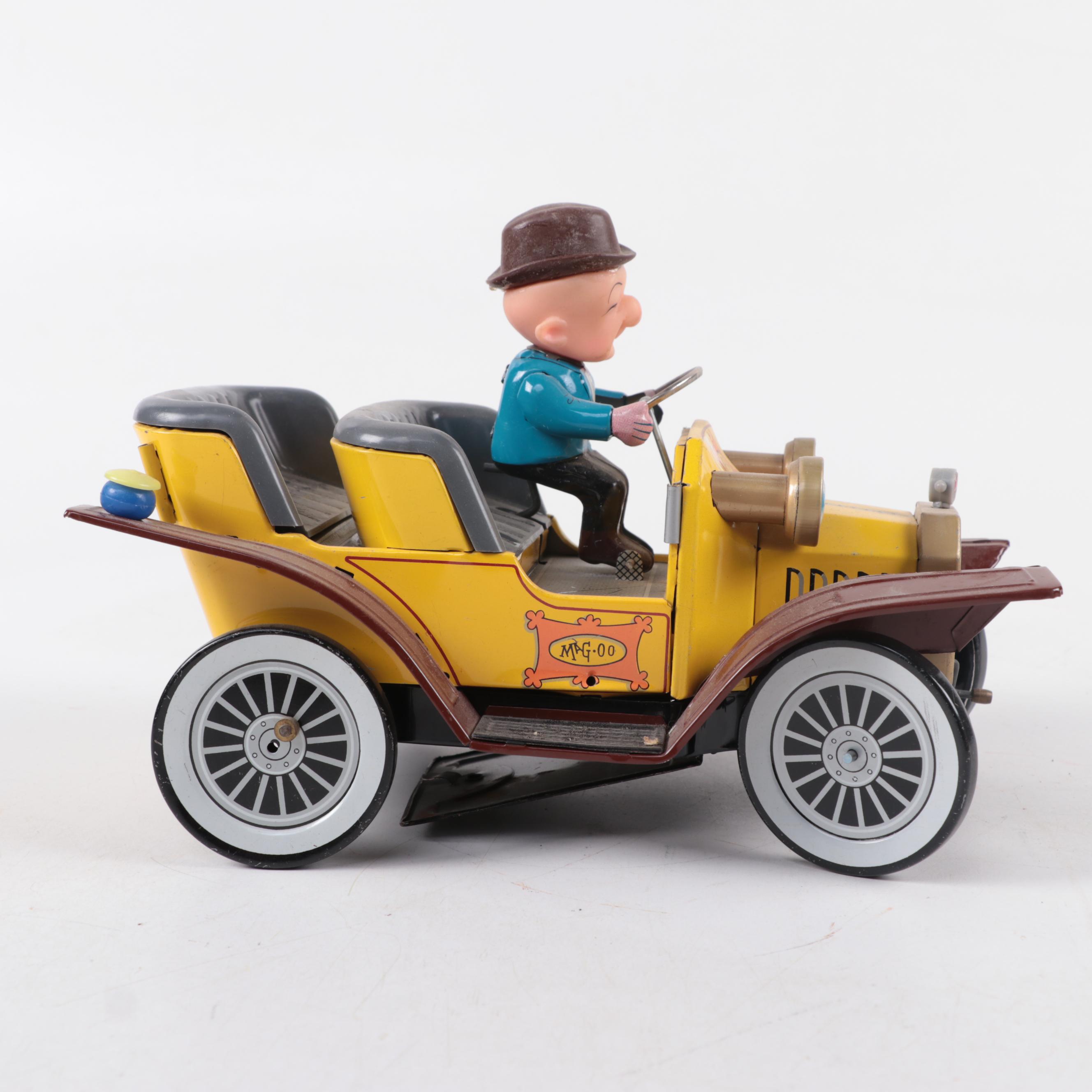 Hubley  Mr. Magoo Battery Operated Tin Lithograph Car in Original Box, 1961