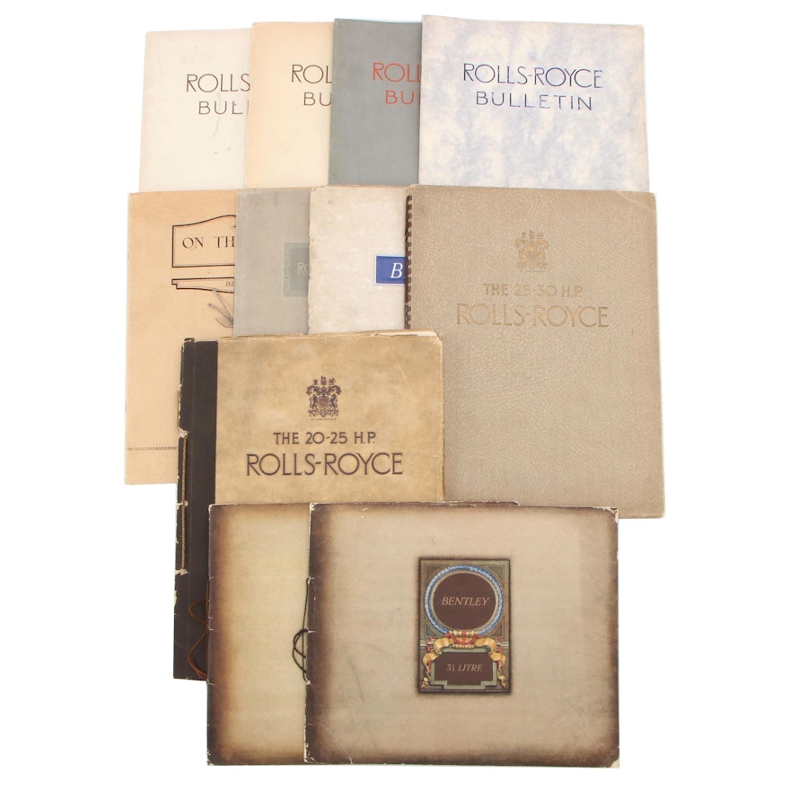 Rolls-Royce and Bentley Bulletins and Handbooks, 1920s-1930s