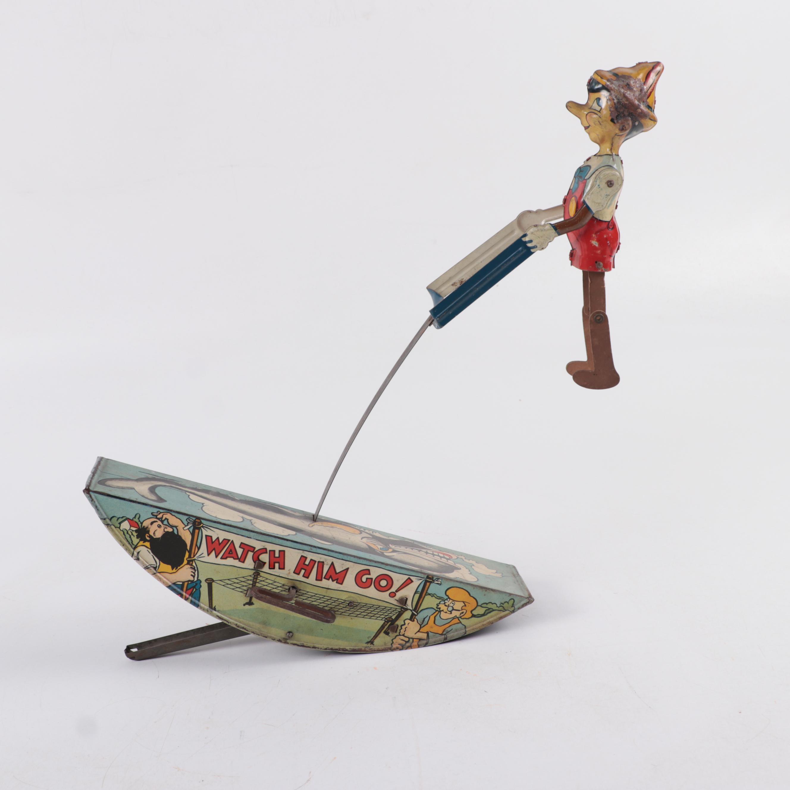 Marx Walt Disney Prod. Pinocchio "The Acrobat" Tin Lithograph Wind-Up Toy, 1939