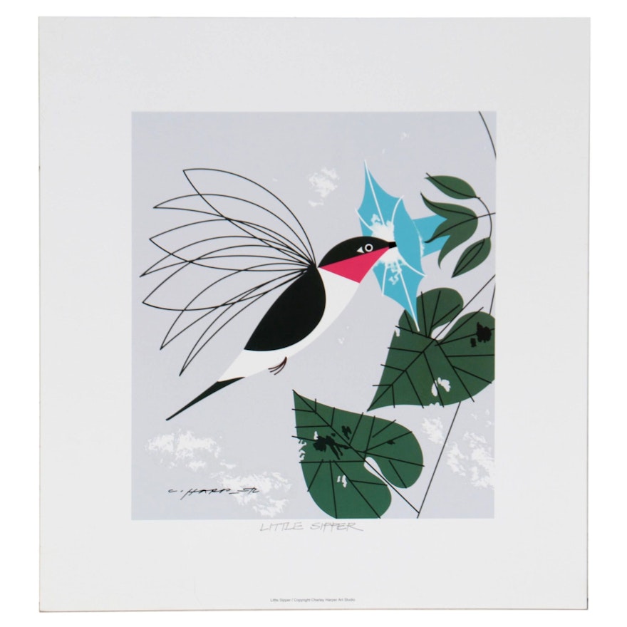 Offset Lithograph After Charley Harper "Little Sipper"