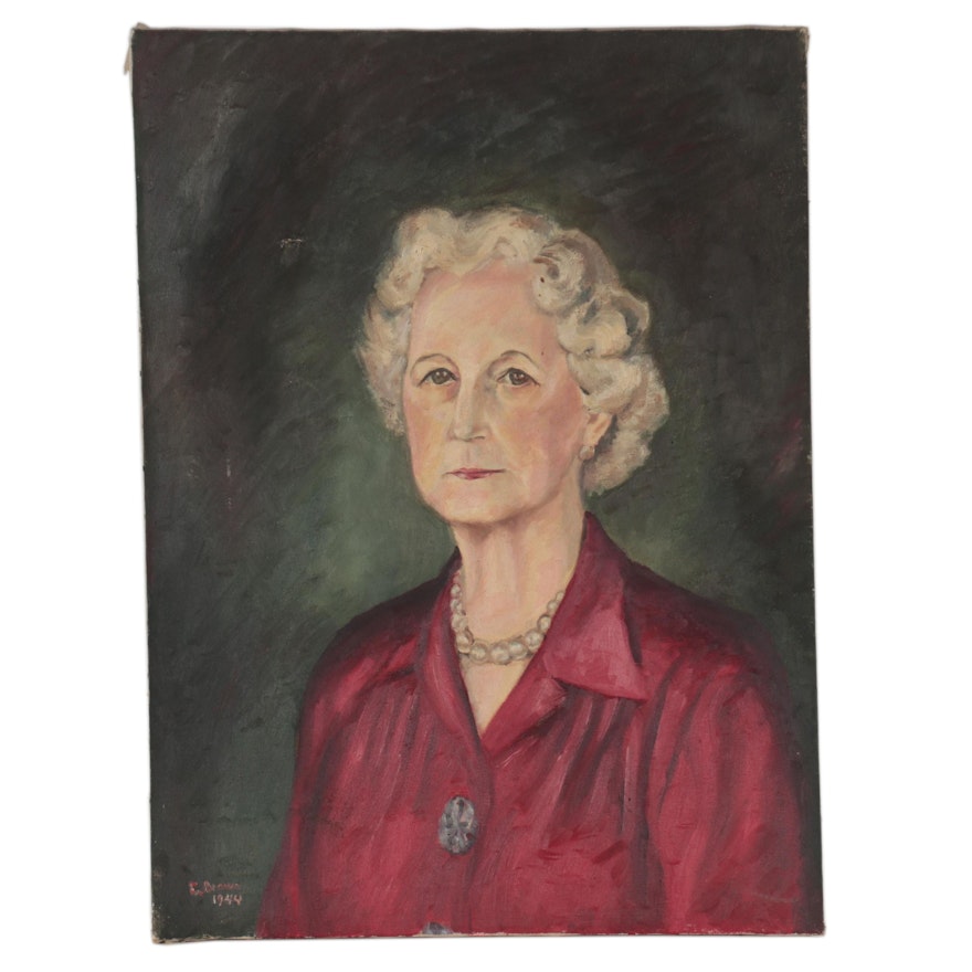 Portrait Oil Painting of a Woman, 1944