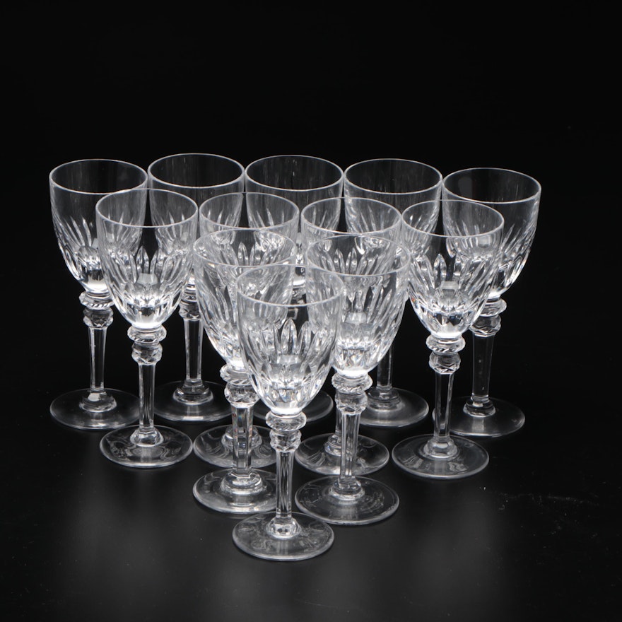 Cut Crystal Sherry Glasses, Late 20th Century