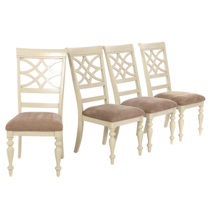 Four Standard Furniture Painted-Wood Dining Chairs