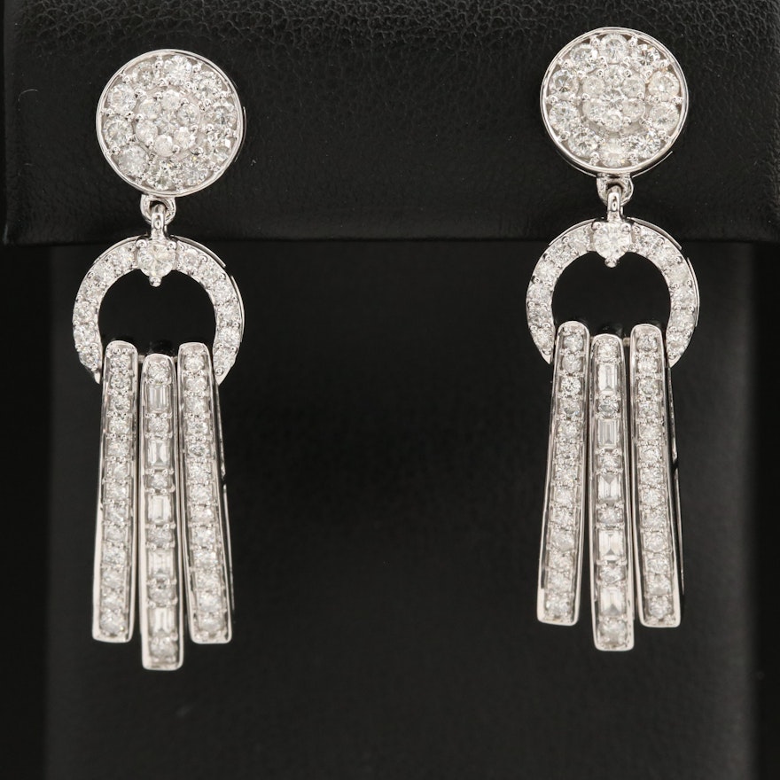 14K 2.15 CTW 2.15 CTW Diamond Drop Earrings