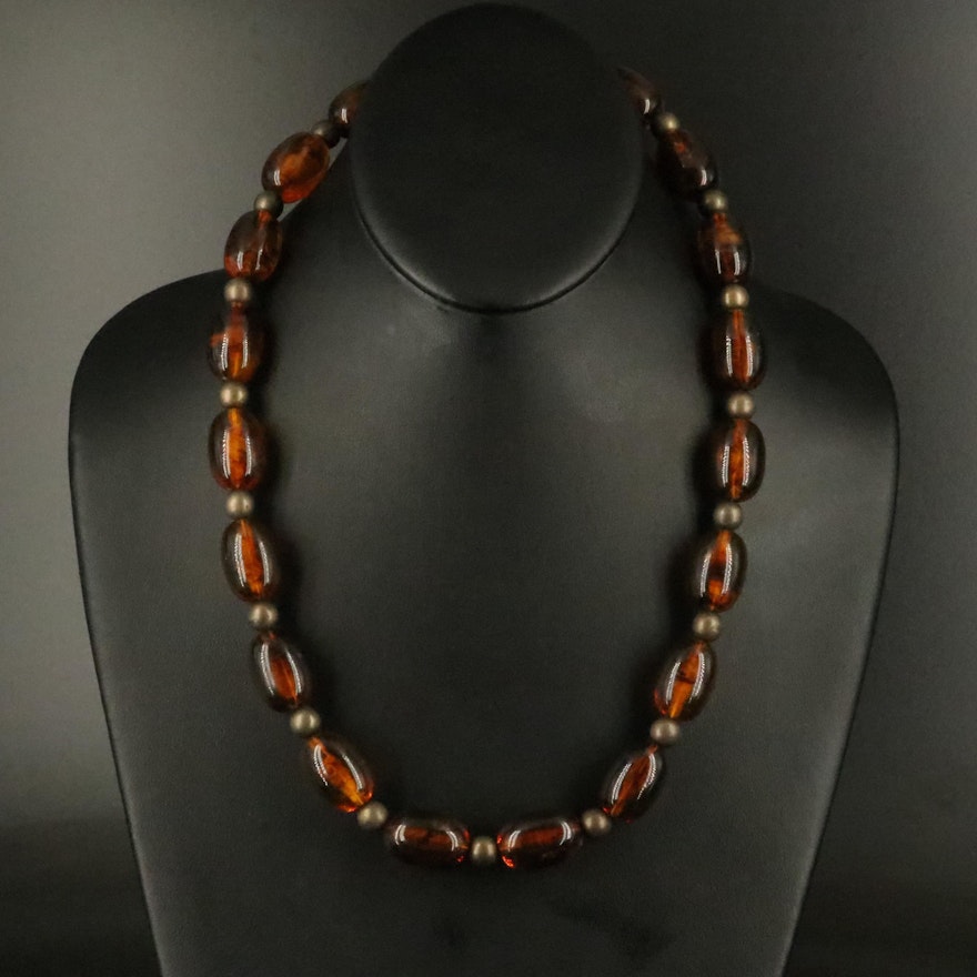 Amber Beaded Necklace