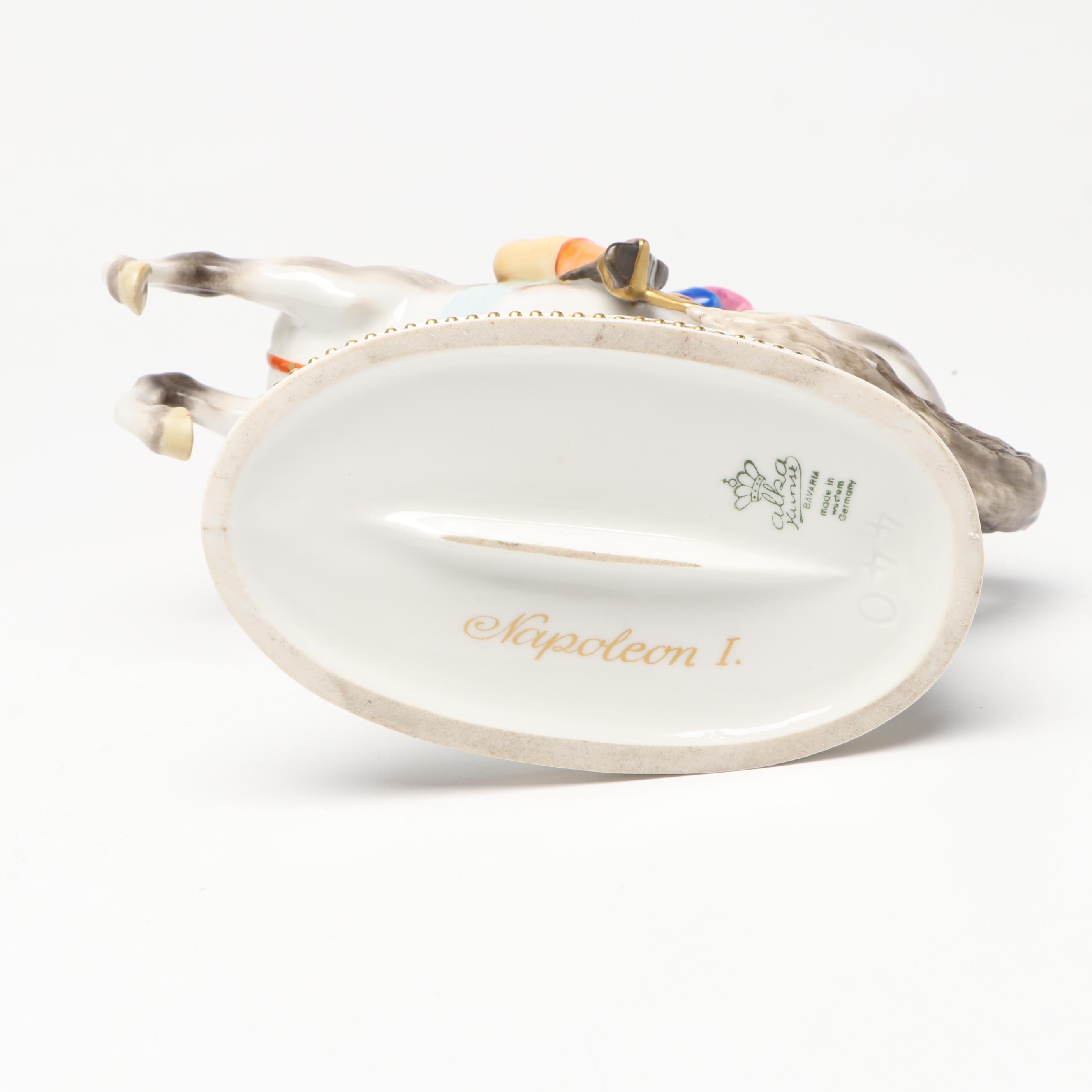 Alka Kunst "Napoleon I" and Goebel Porcelain Figurines with Limoges Boxes