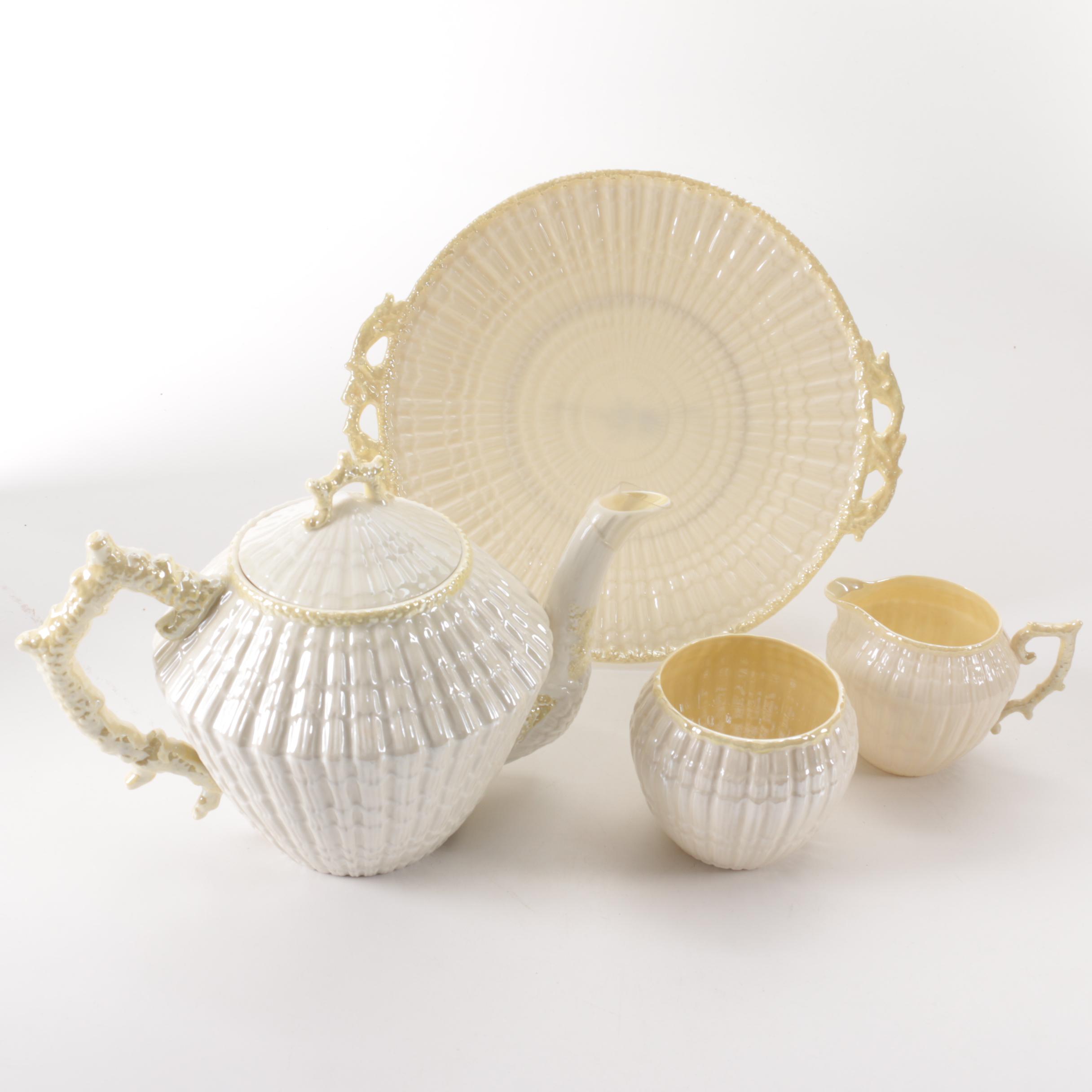 Belleek "New Shell Yellow" and Other Porcelain Dinnerware