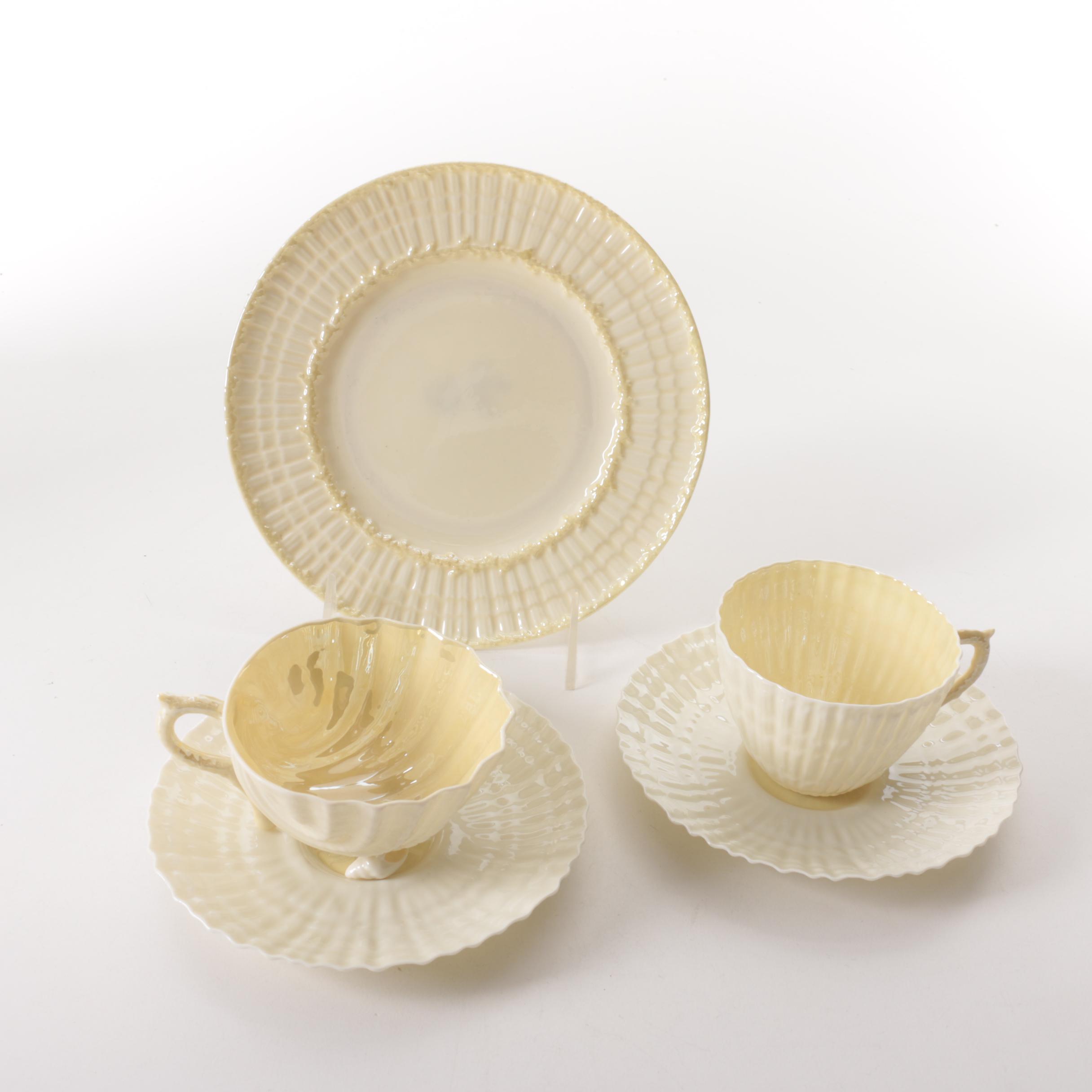 Belleek "New Shell Yellow" and Other Porcelain Dinnerware