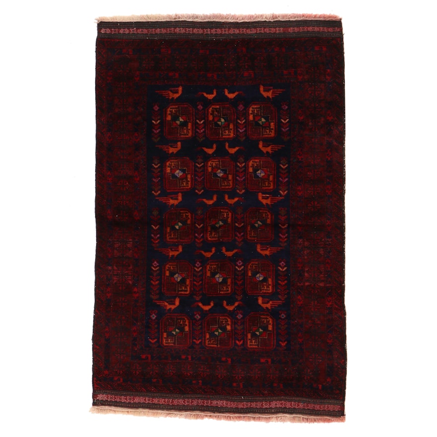 3'11 x 6'3 Hand-Knotted Persian Baluch Area Rug