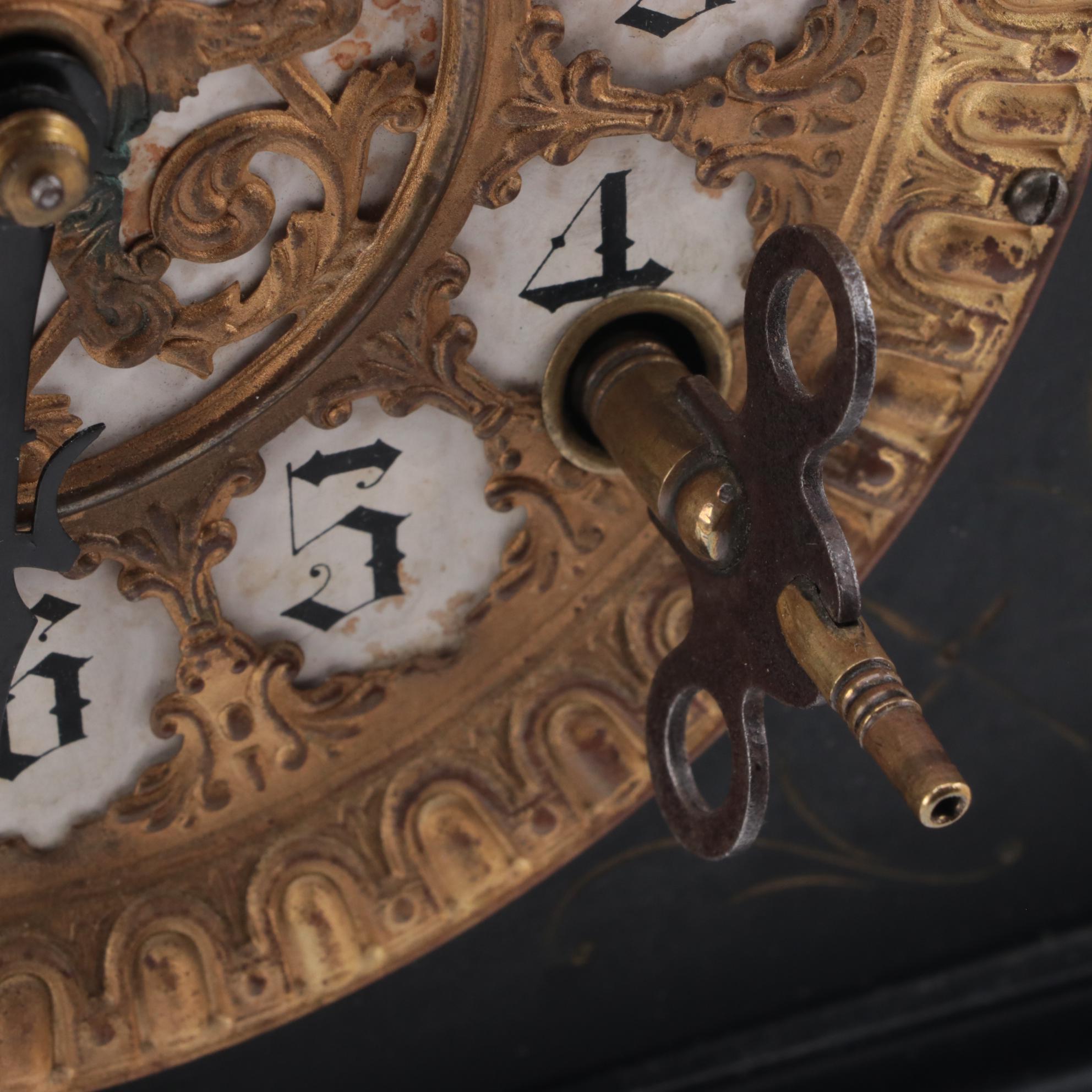 E.W. Welch "Sorma" 8 Day Half-Hour Strike Cathedral Gong Mantel Clock