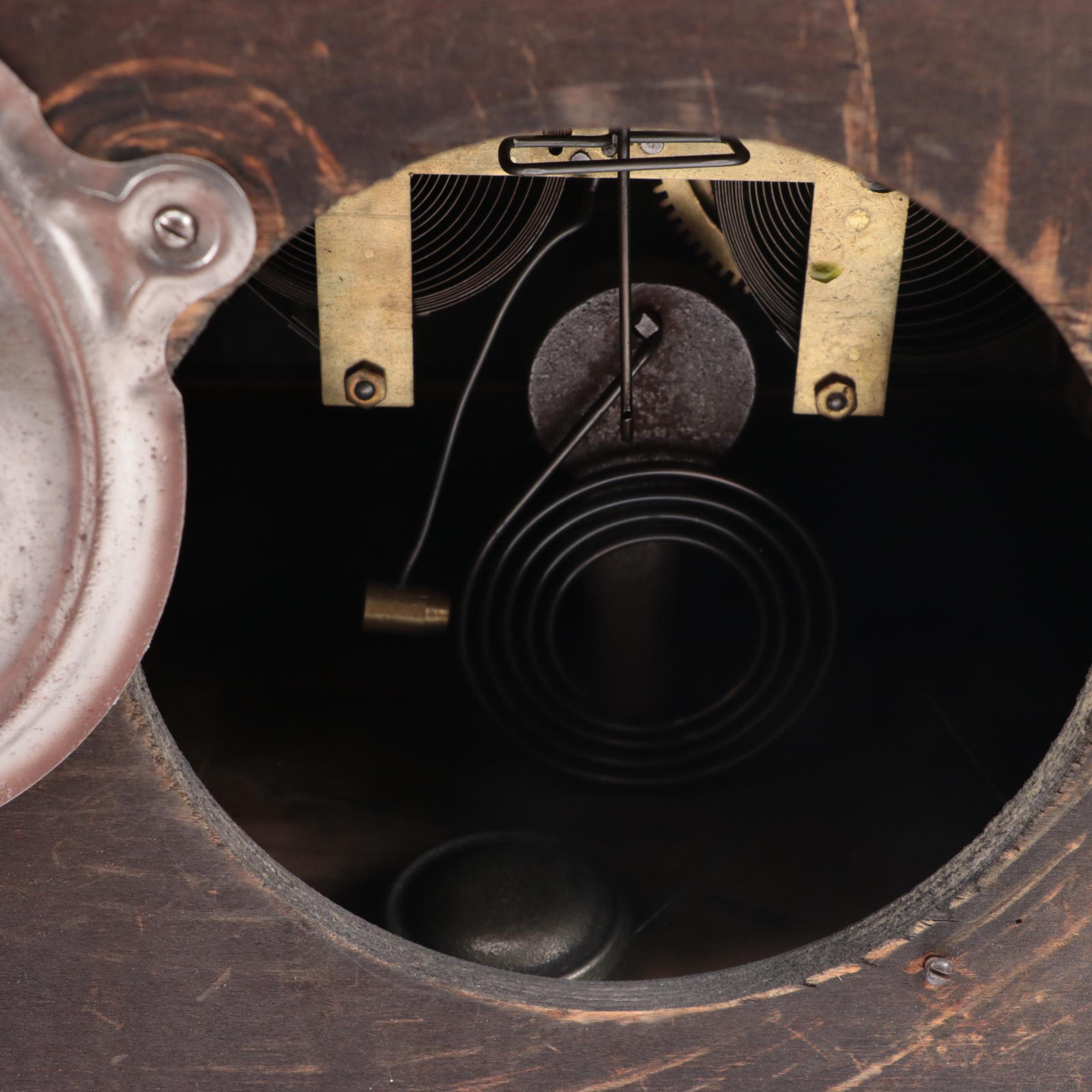 E.W. Welch "Sorma" 8 Day Half-Hour Strike Cathedral Gong Mantel Clock