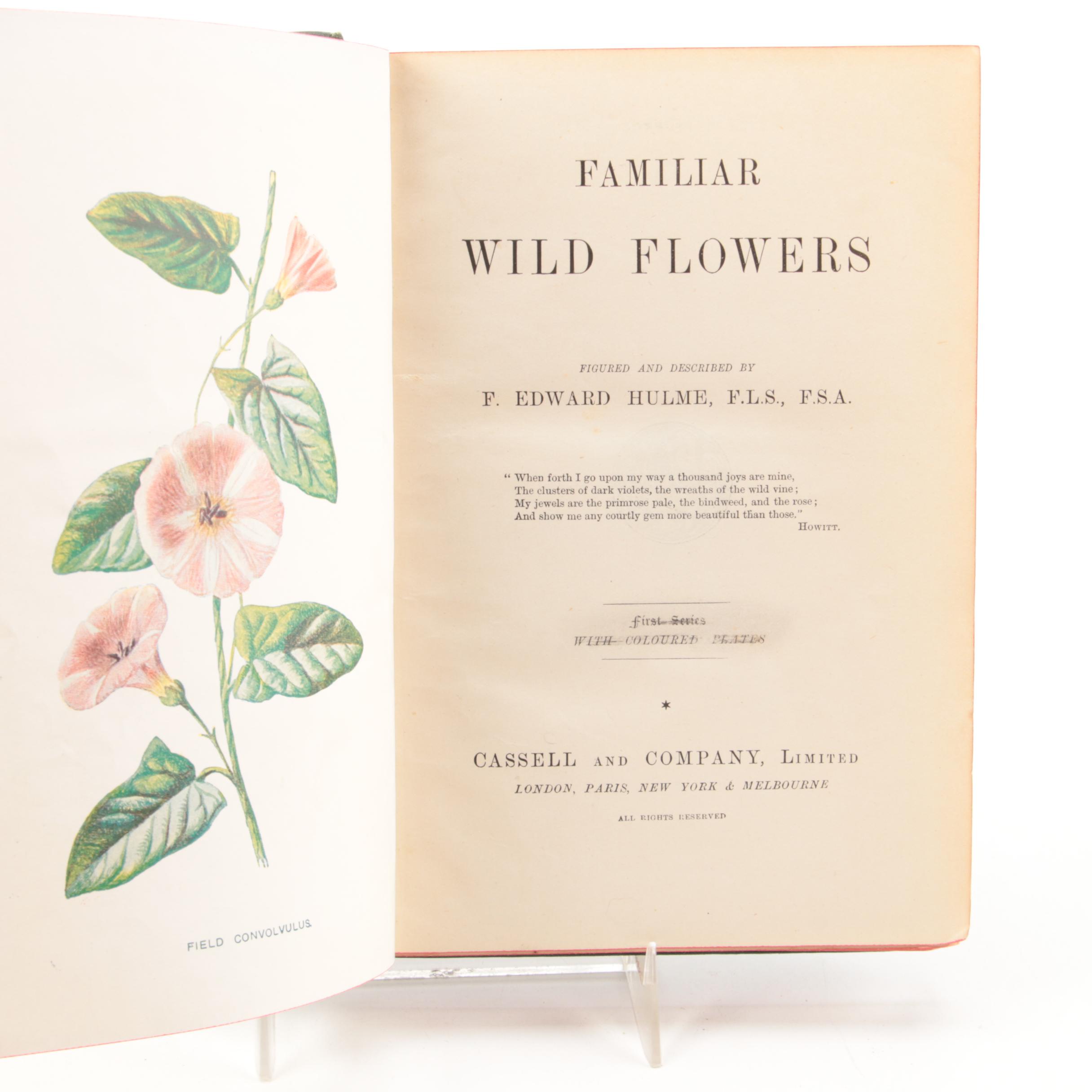 Illustrated "Familiar Wild Flowers" Six-Volume Set by F. Edward Hulme