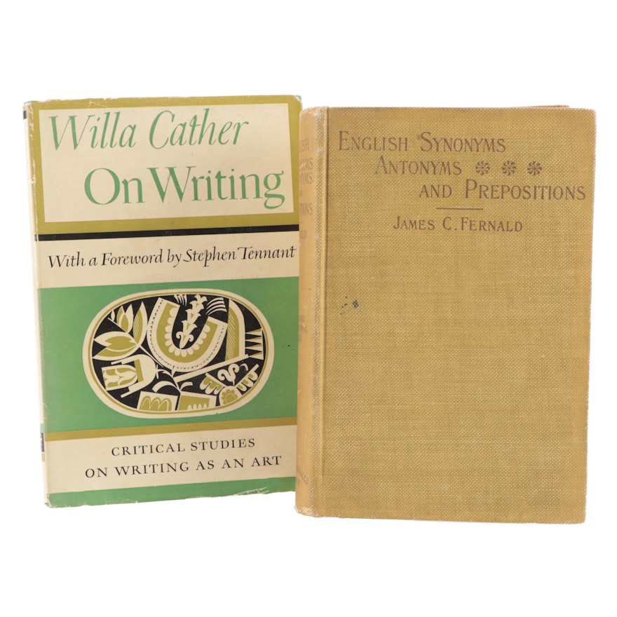 First Edition "On Writing" by Willa Cather and More, Early to Mid-20th Century