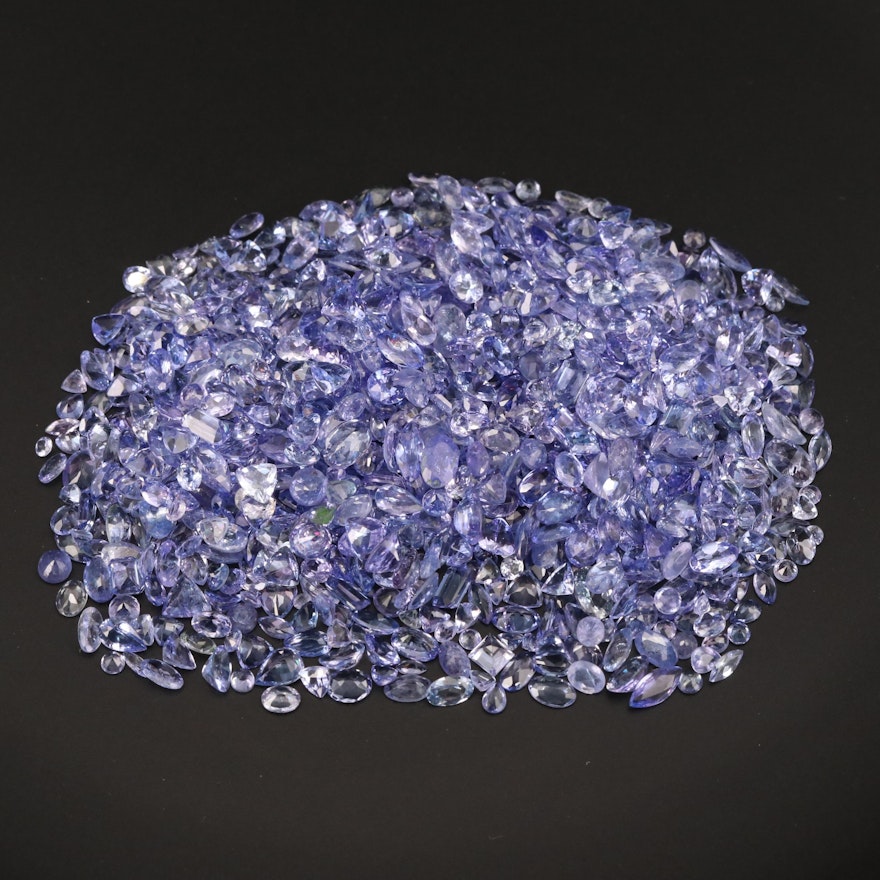 Loose 154.26 CTW Mixed Faceted Tanzanite