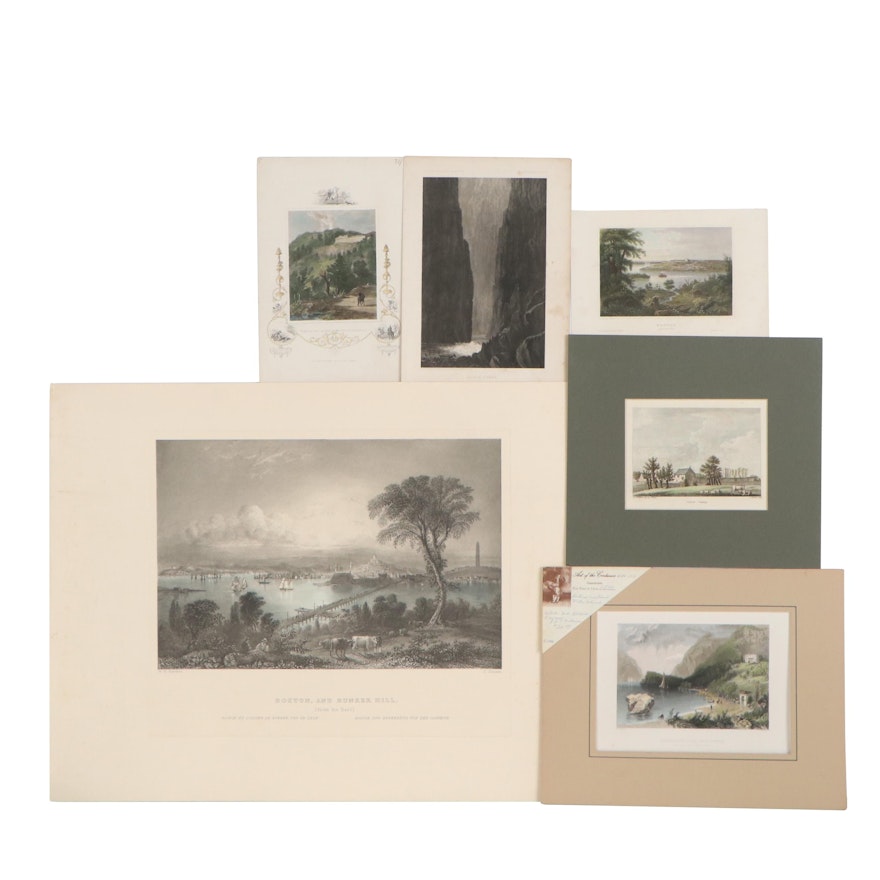 Landscape Etchings and Engravings Including After William Bartlett