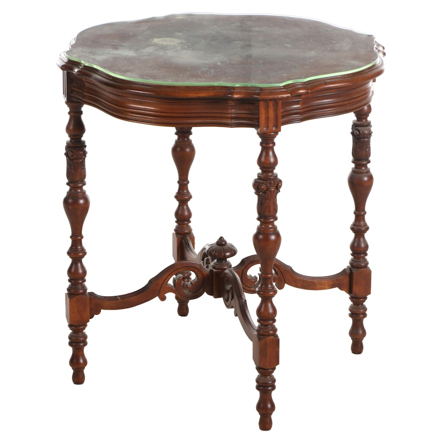 Kiel Jacobean Style Walnut Center Table, 1930s