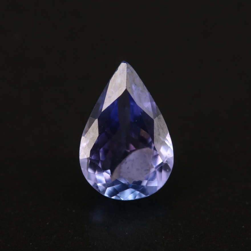 Loose 0.98 CT Pear Faceted Tanzanite