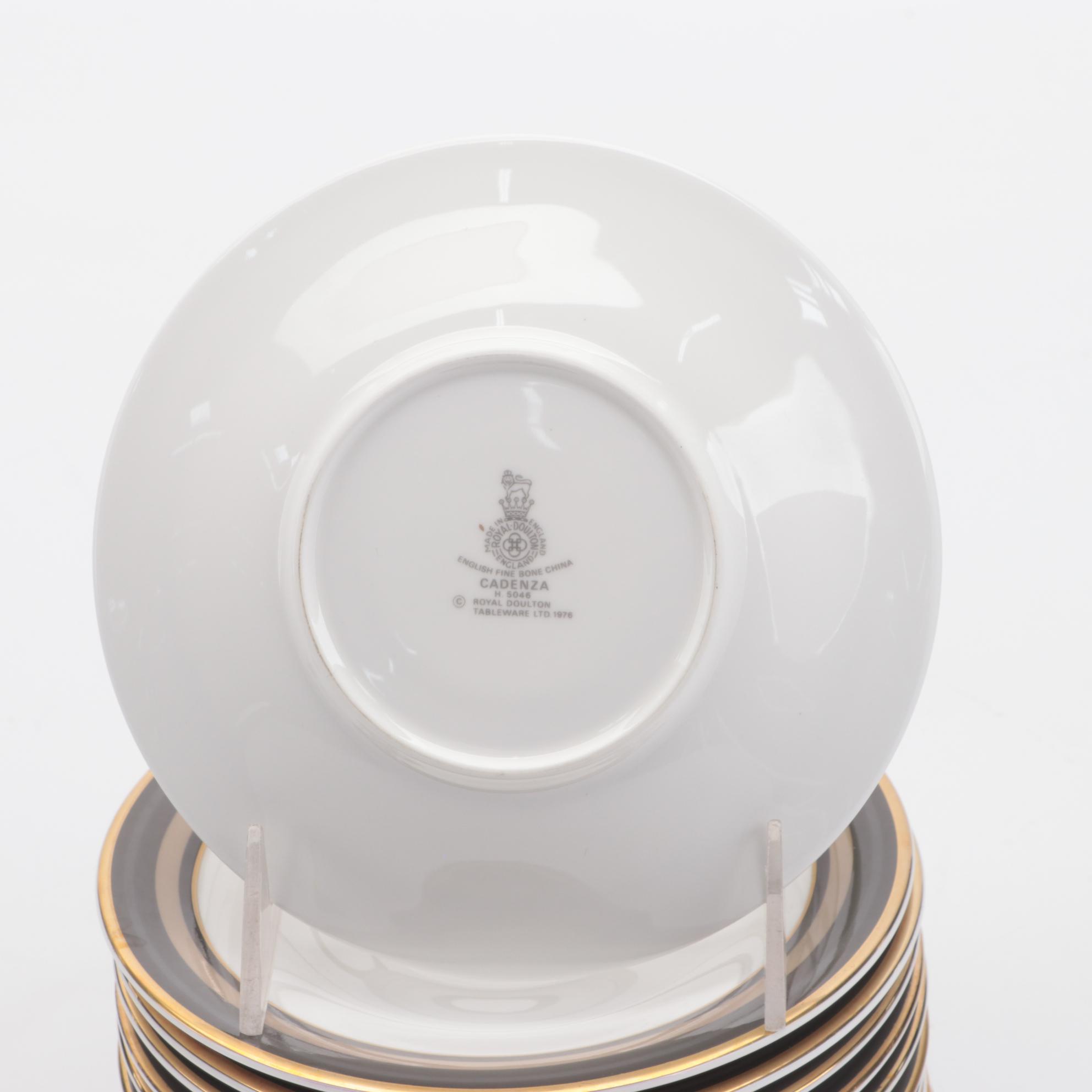 Royal Doulton "Cadenza" Bone China Tableware, Late 20th Century