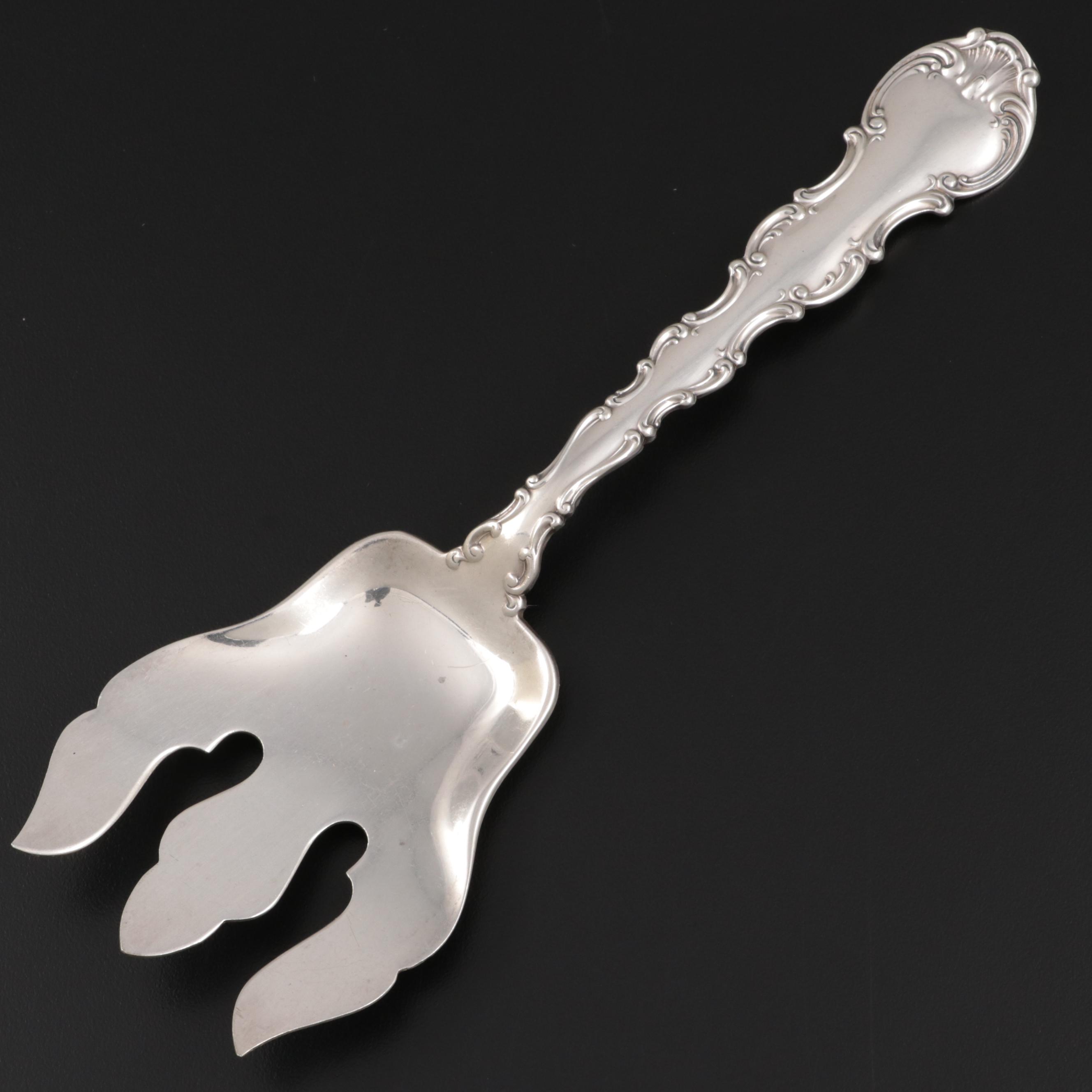 Gorham "Strasbourg" Sterling Silver Vegetable Serving Fork