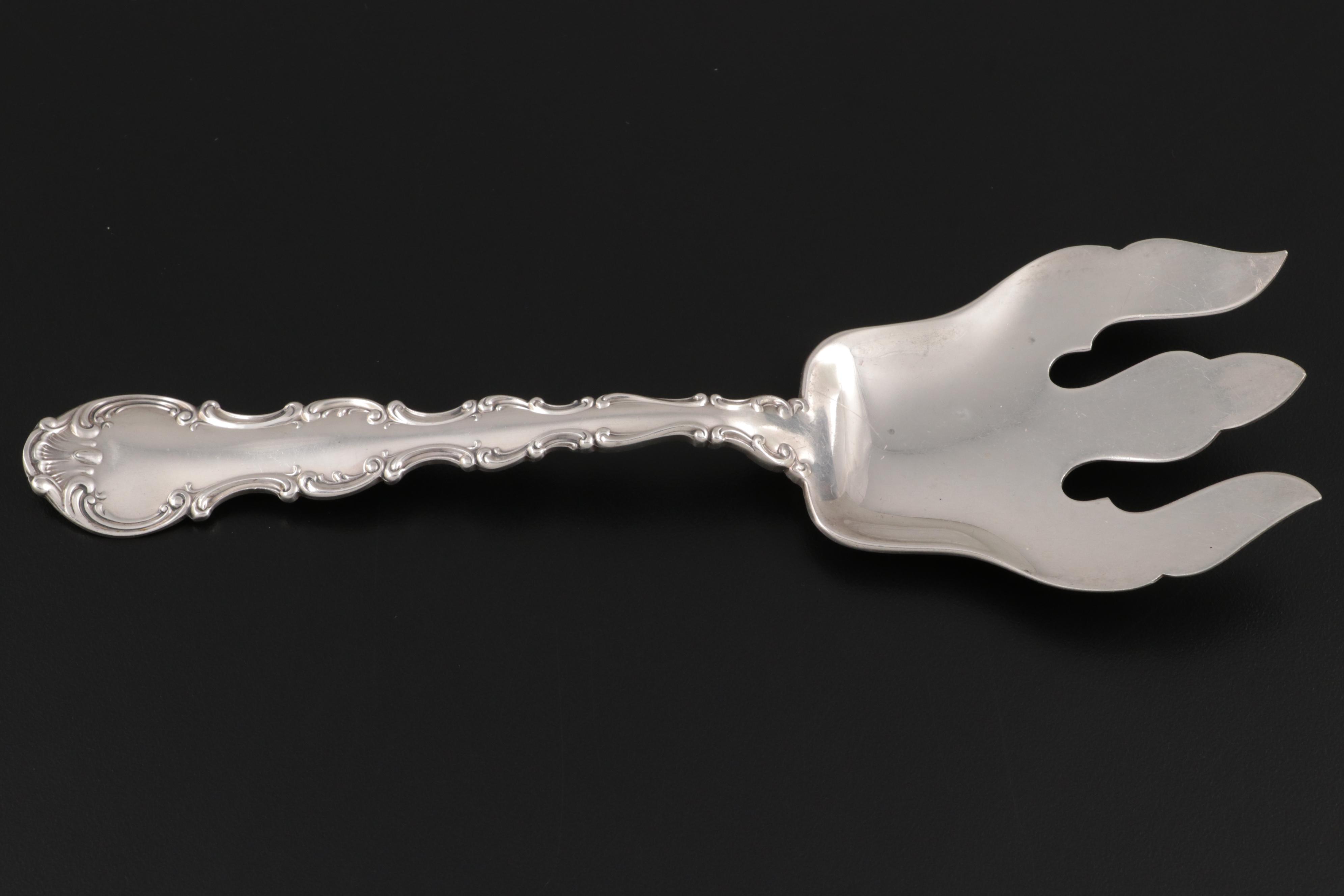 Gorham "Strasbourg" Sterling Silver Vegetable Serving Fork