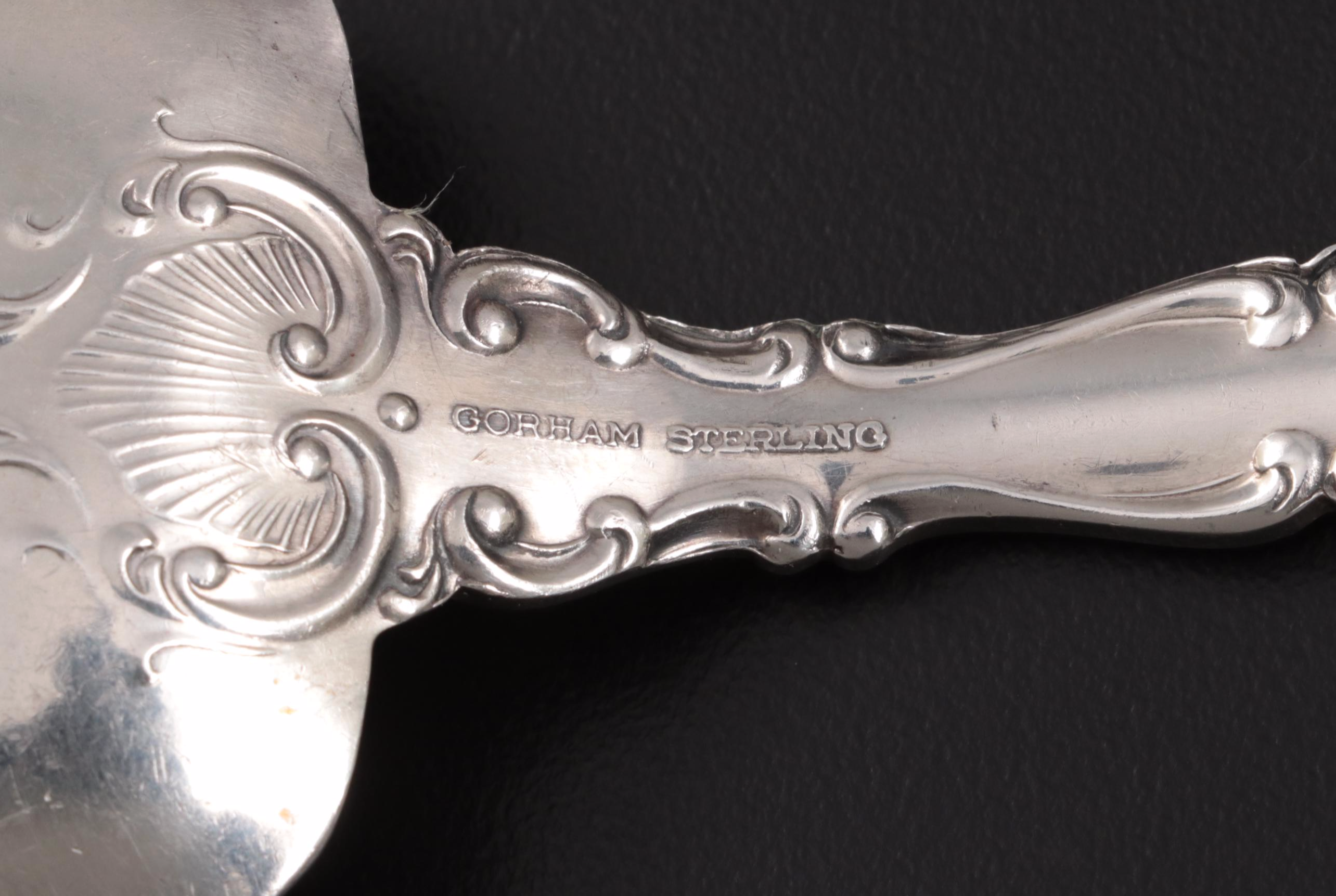 Gorham "Strasbourg" Sterling Silver Vegetable Serving Fork