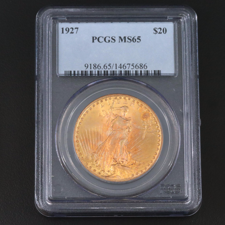 PCGS Graded MS65 1927 Saint-Gaudens $20 Gold Double Eagle