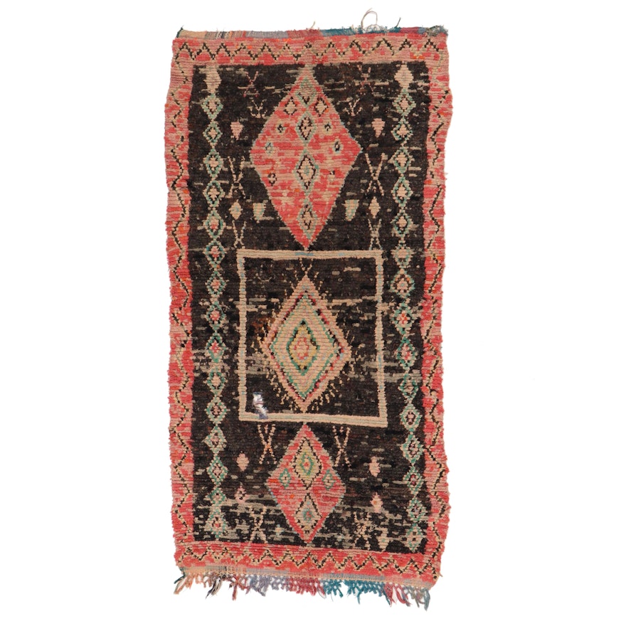 4'5 x 9' Hand-Knotted Moroccan Rag Rug