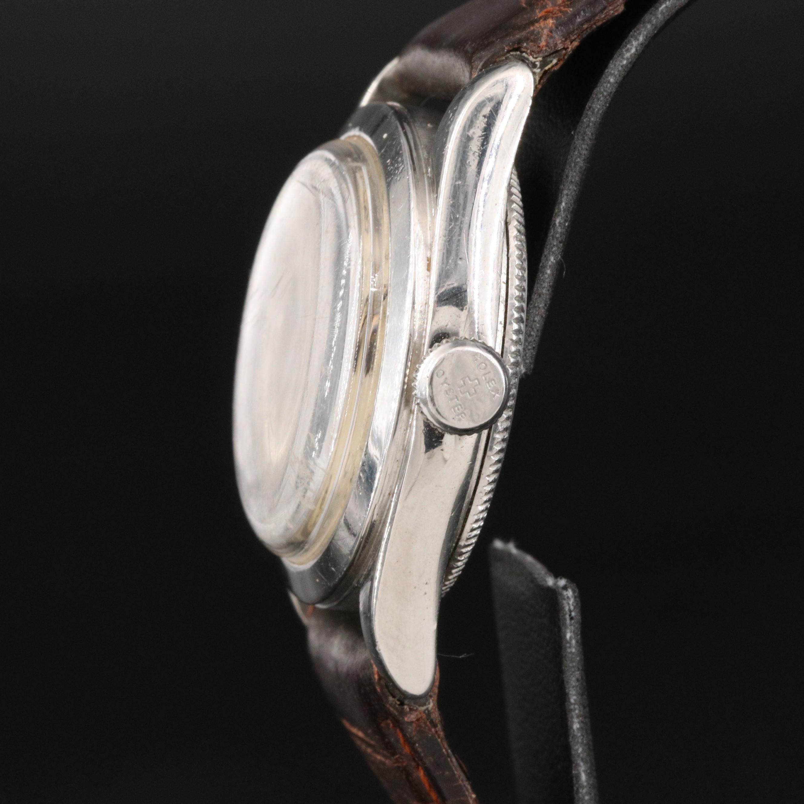 1946 Rolex Oyster Speedking Stainless Steel Stem Wind Watch