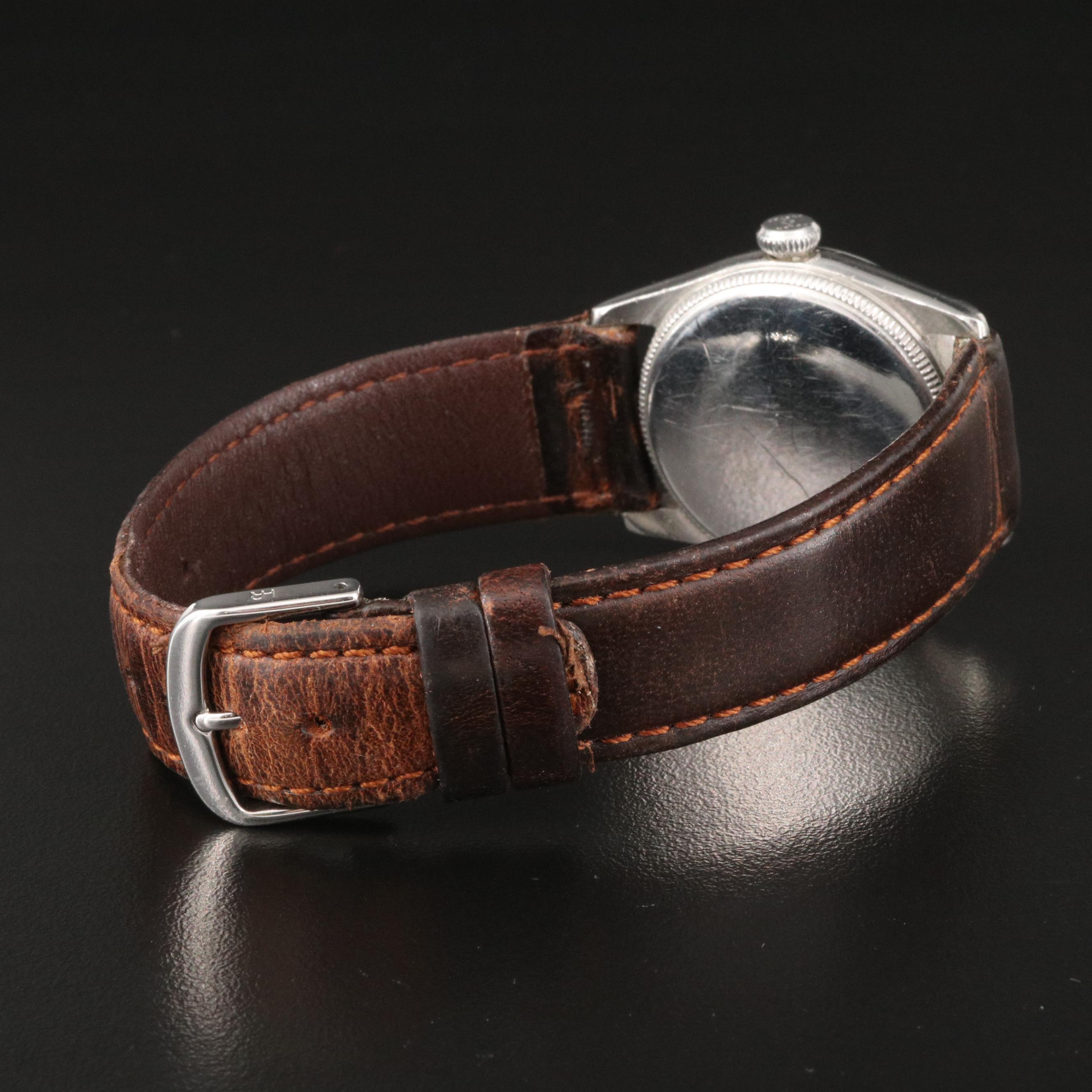 1946 Rolex Oyster Speedking Stainless Steel Stem Wind Watch