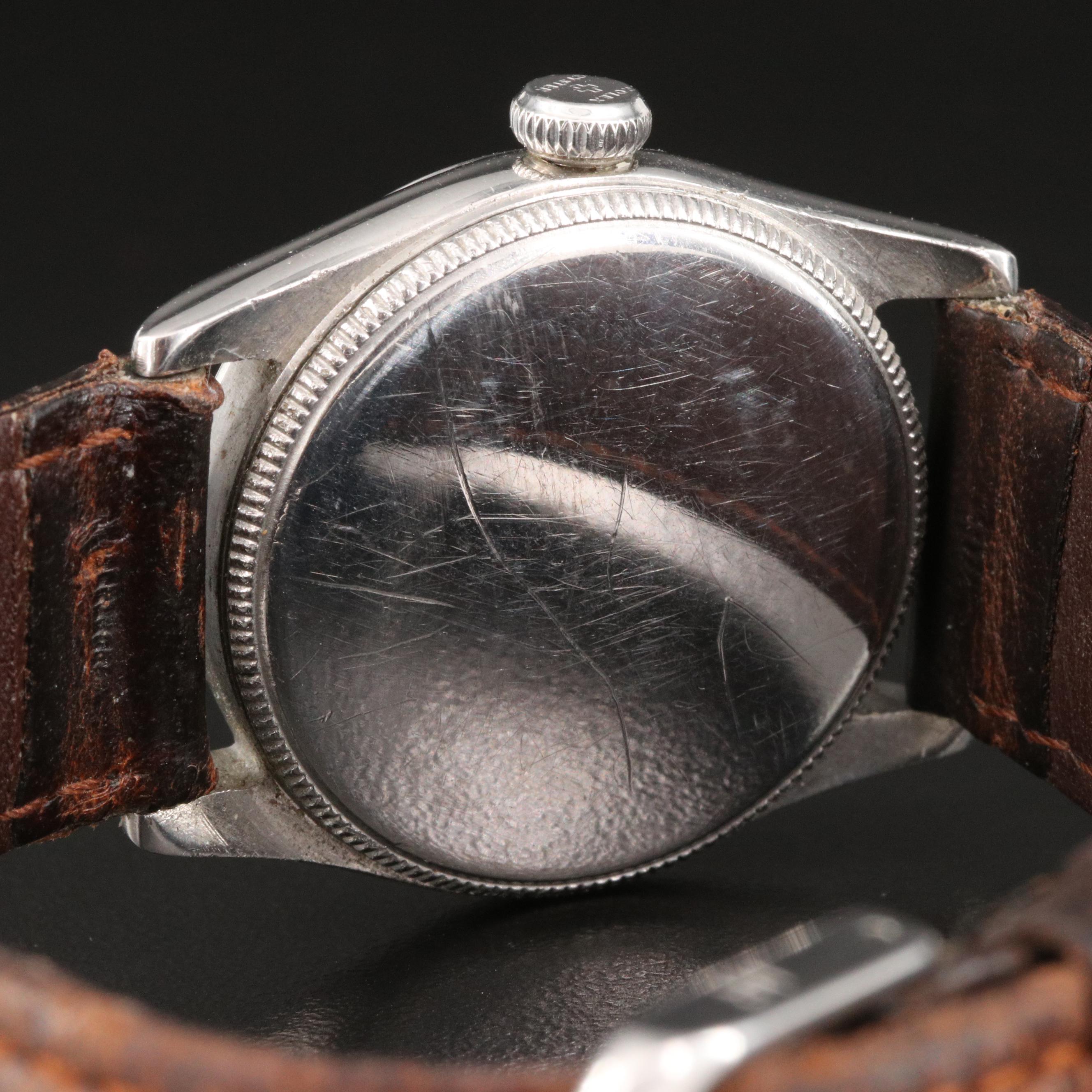 1946 Rolex Oyster Speedking Stainless Steel Stem Wind Watch