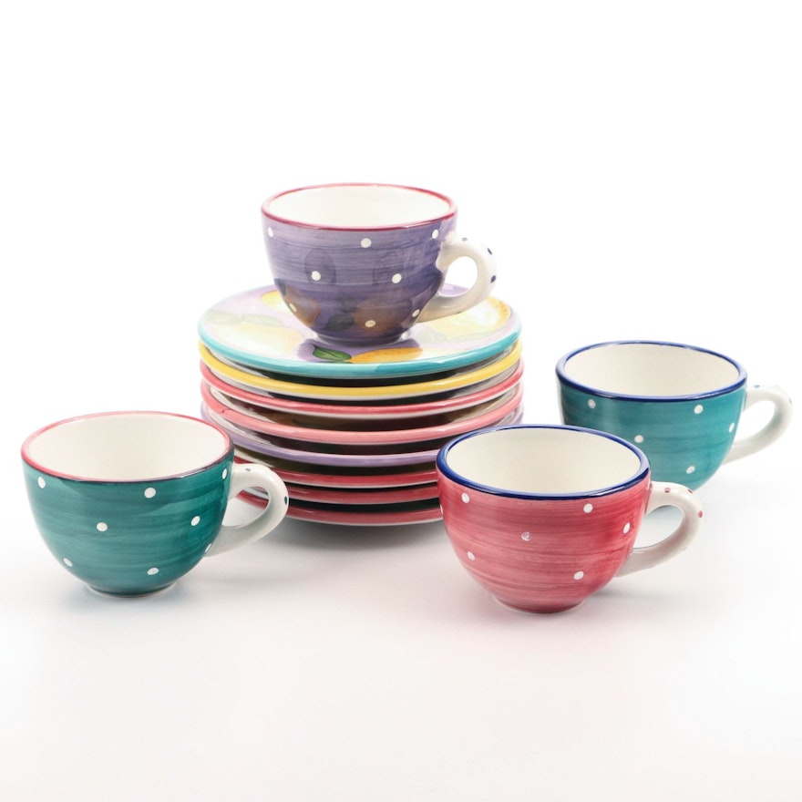 Heather Outlaw Kurpis for The Essex Collection "Fruit-Punch" Cups and Saucers