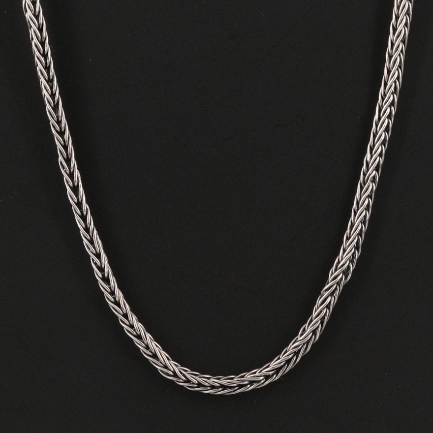 950 Silver Foxtail Chain Necklace