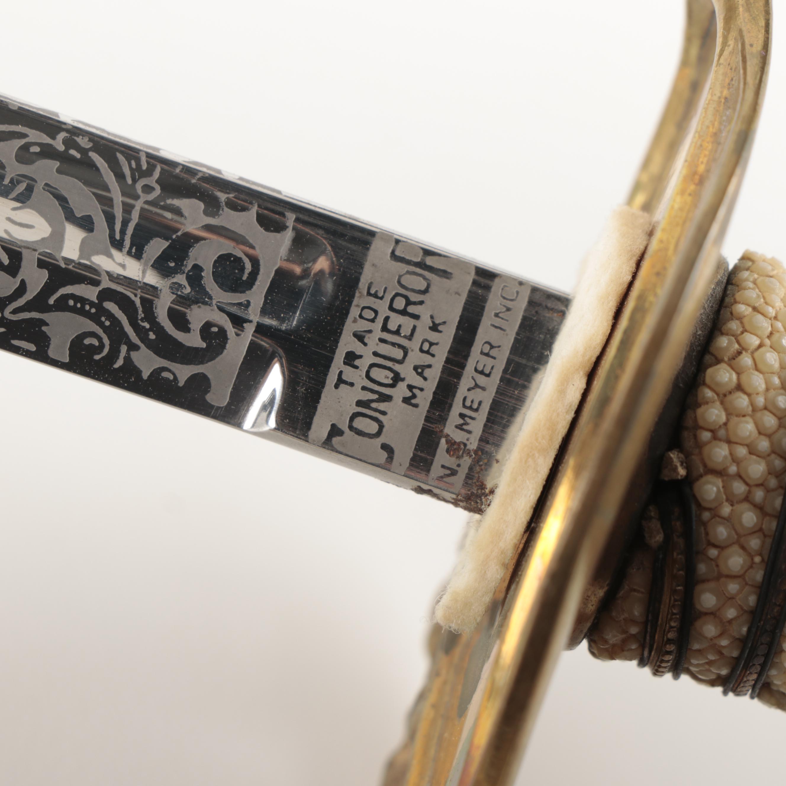 Navy Officers Sword with Oak Presentation Plaque