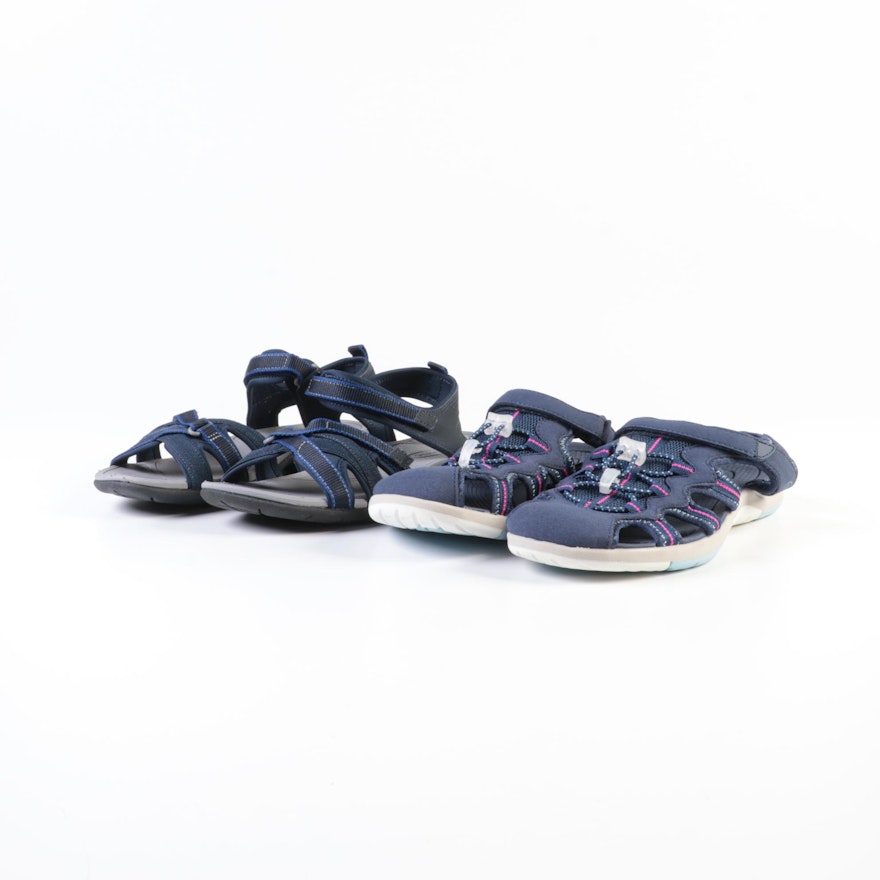 Lands' End Close-Toed and Cross Strap Water Sandals