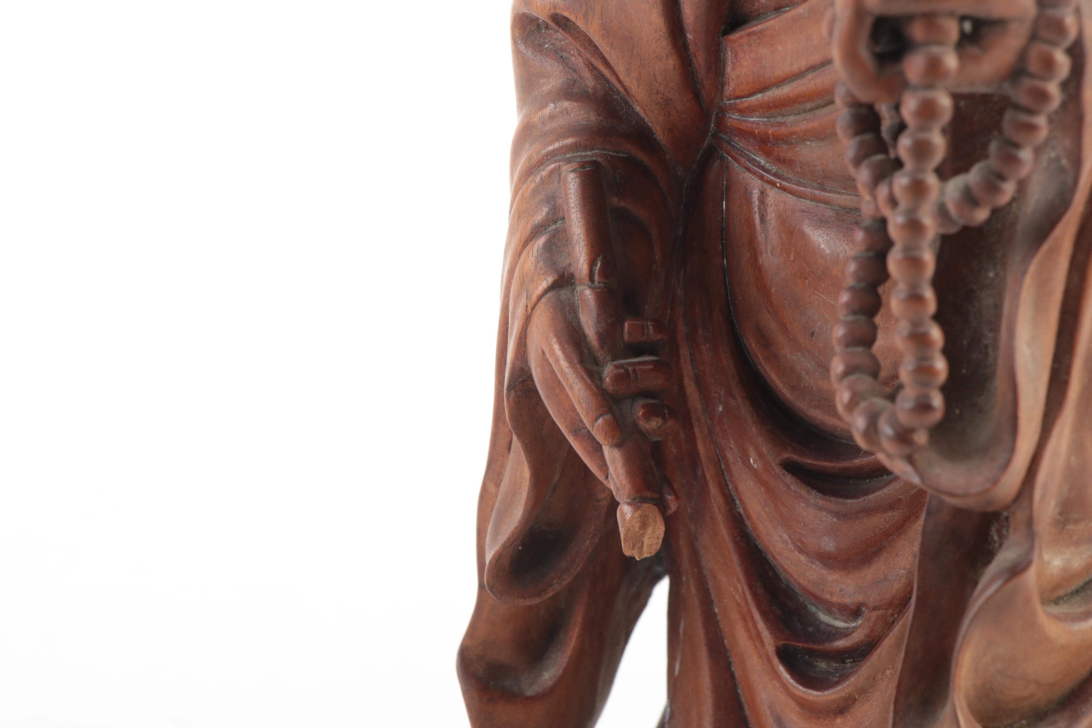 Chinese Carved Wood Figure, Mid to Late 20th Century