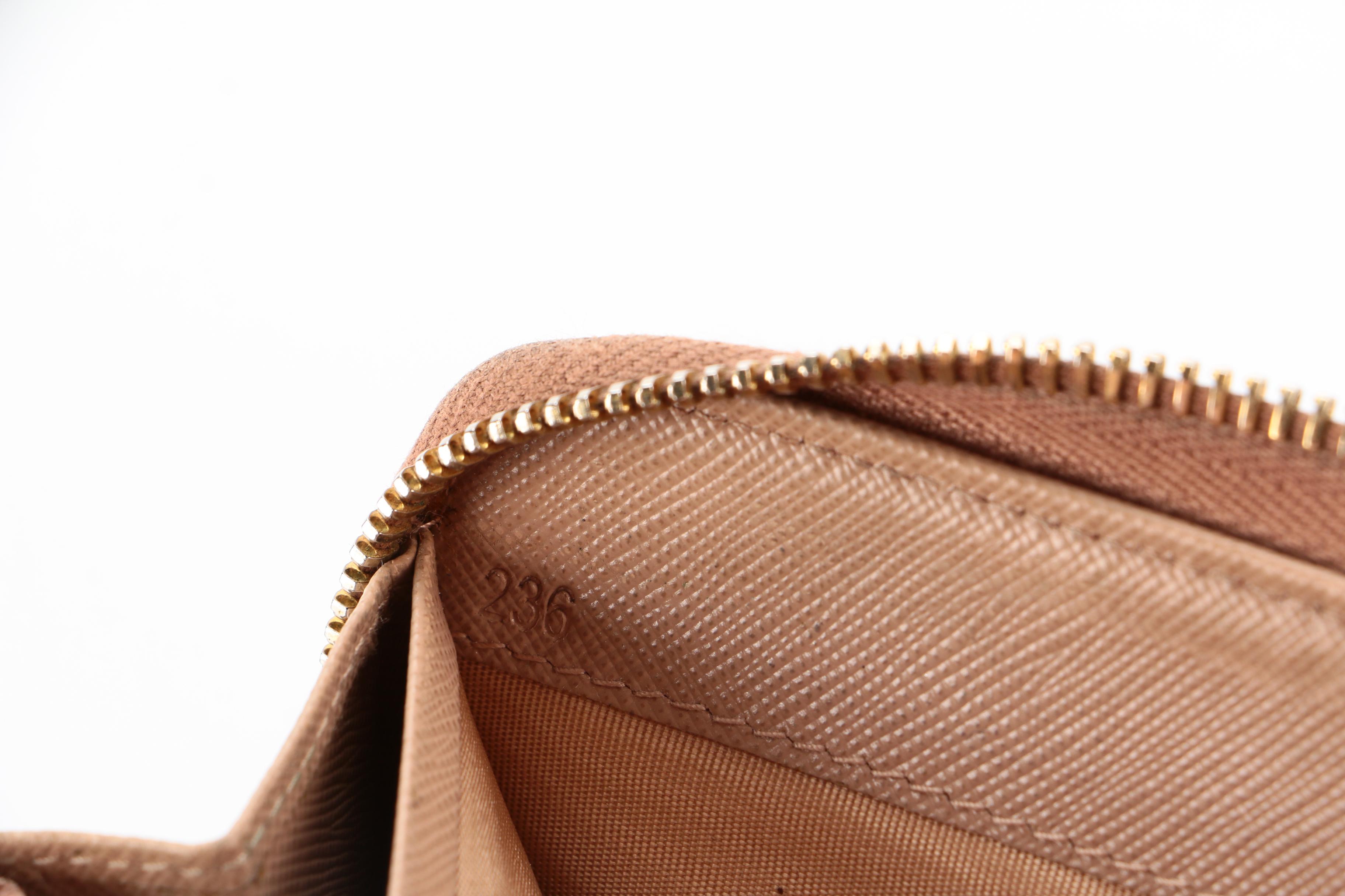 Prada Zip Wallet in Beige Saffiano Leather