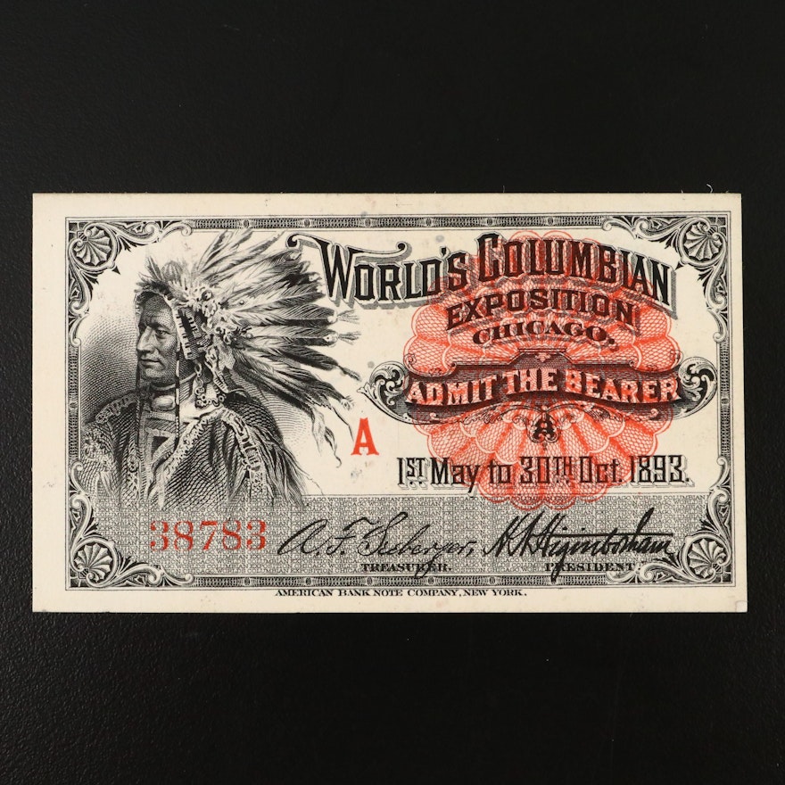 Columbian Exposition Admission Ticket, 1893