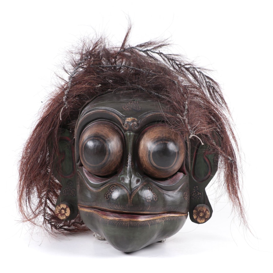 Balinese Wood and Fiber Monkey Mask, Indonesia