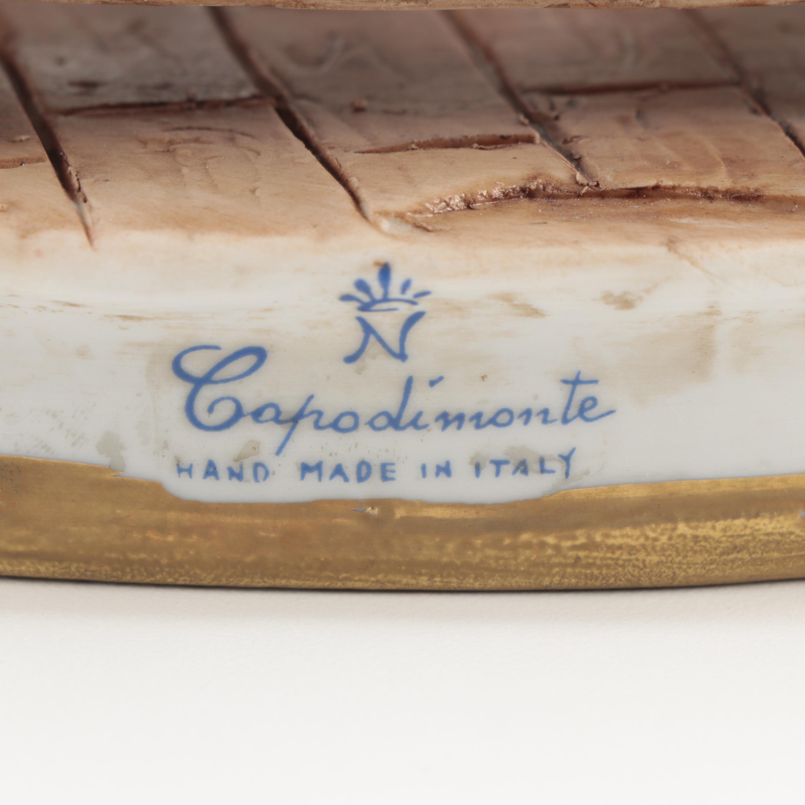 Mario Alparone for Capodimonte Pinocchio and Geppetto Porcelain Figurine