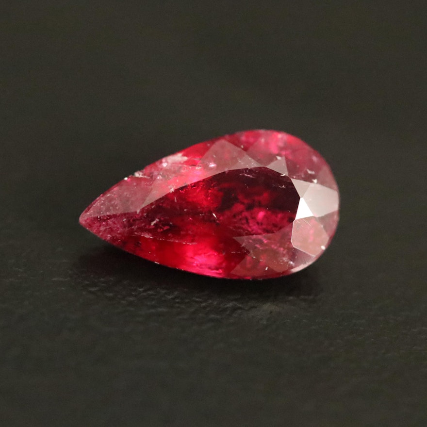 Loose 2.48 CT Pear Faceted Rubellite