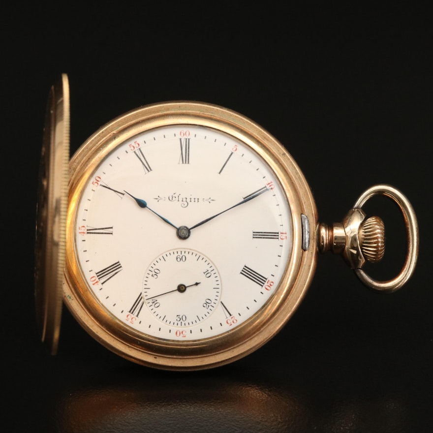 1904 Elgin Gold Filled Hunting Case Pocket Watch