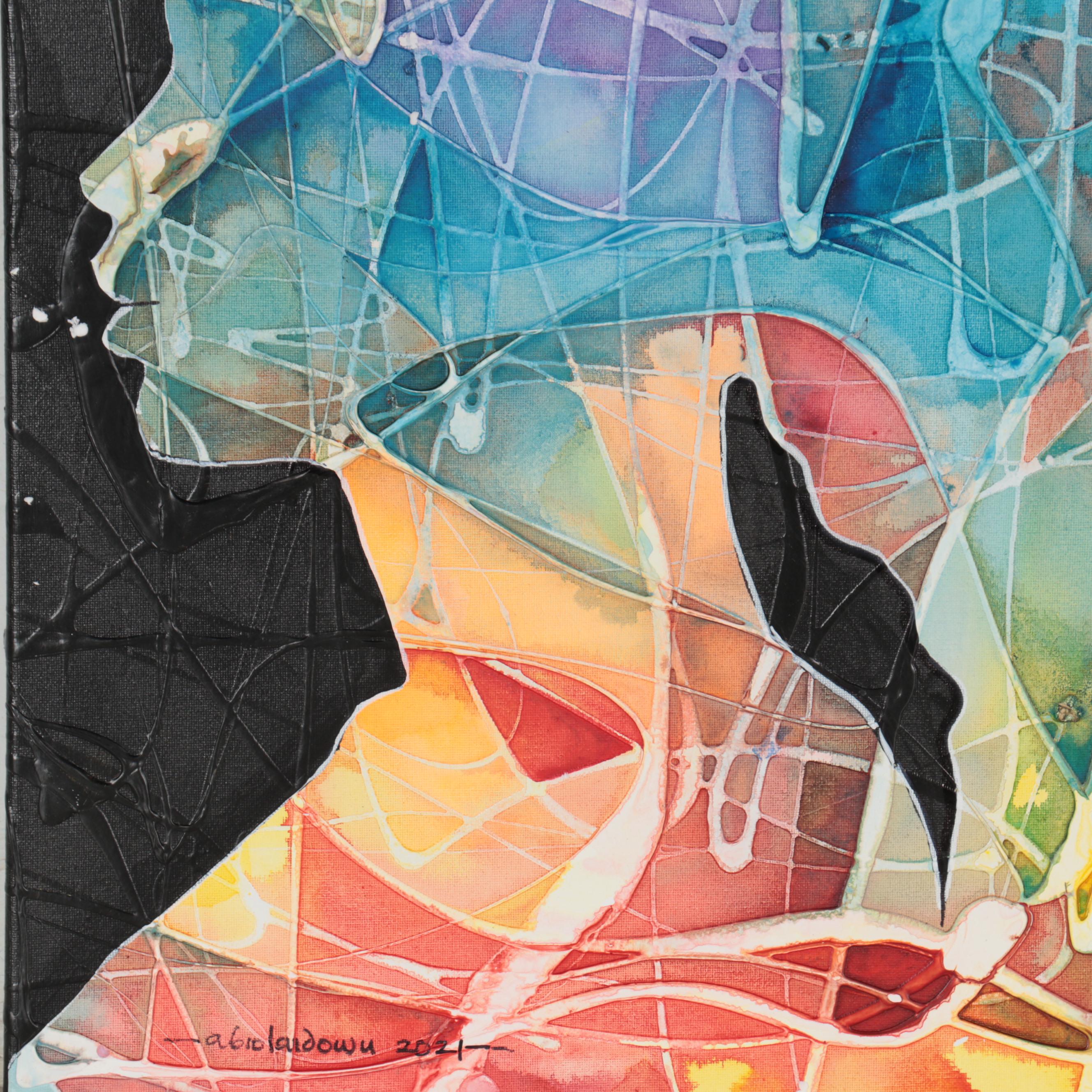 Abiola Idowu Mixed Media Painting "SoulFul"