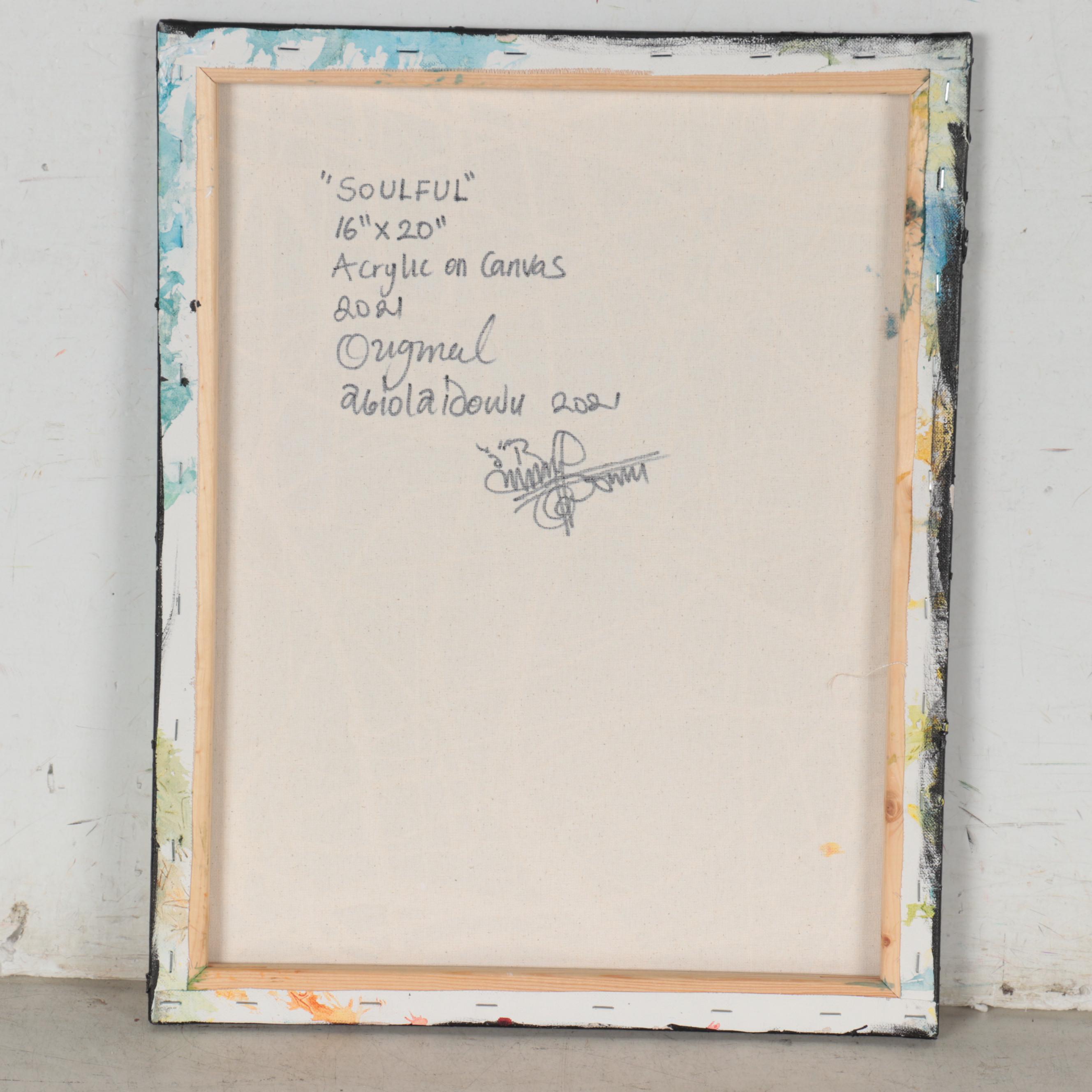 Abiola Idowu Mixed Media Painting "SoulFul"