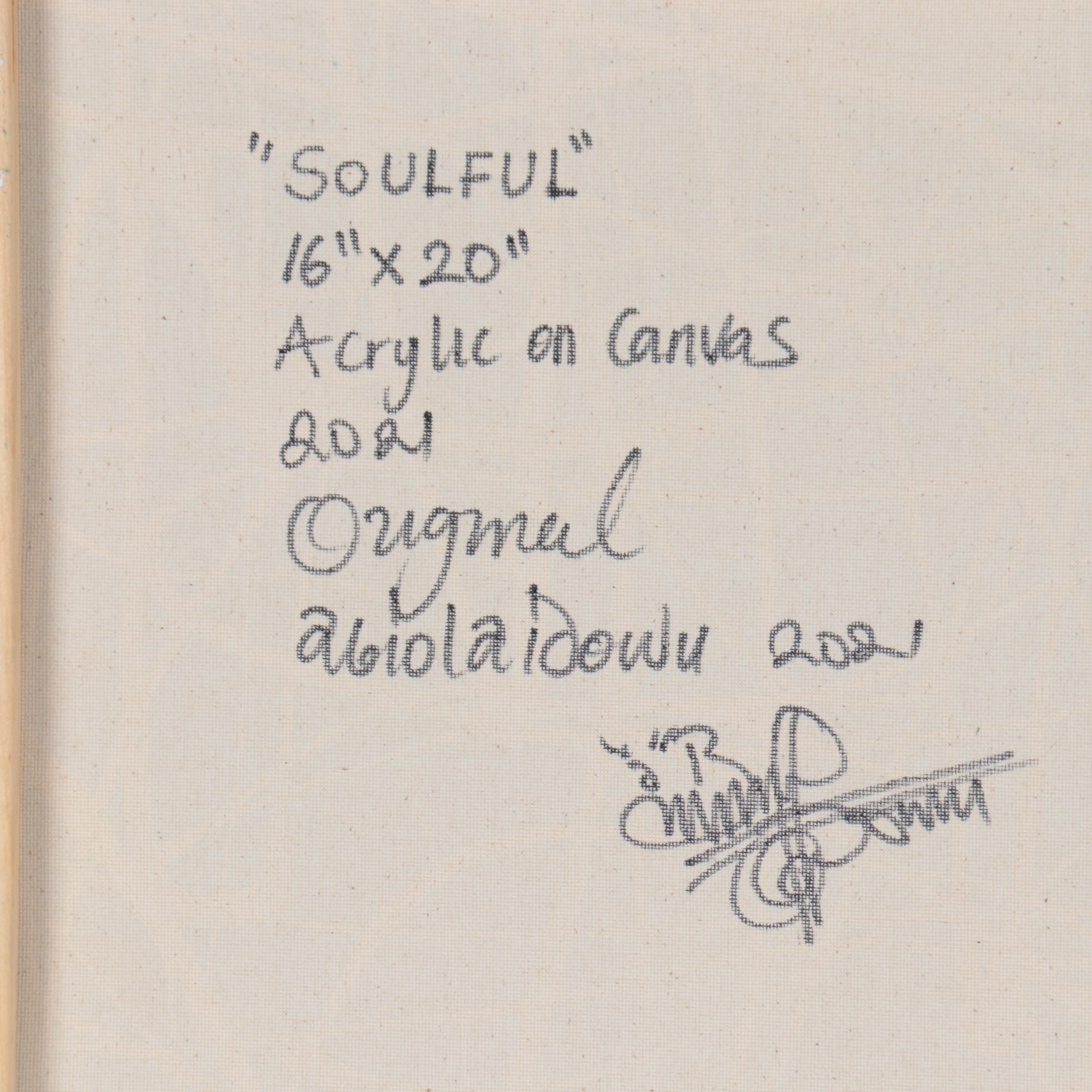 Abiola Idowu Mixed Media Painting "SoulFul"