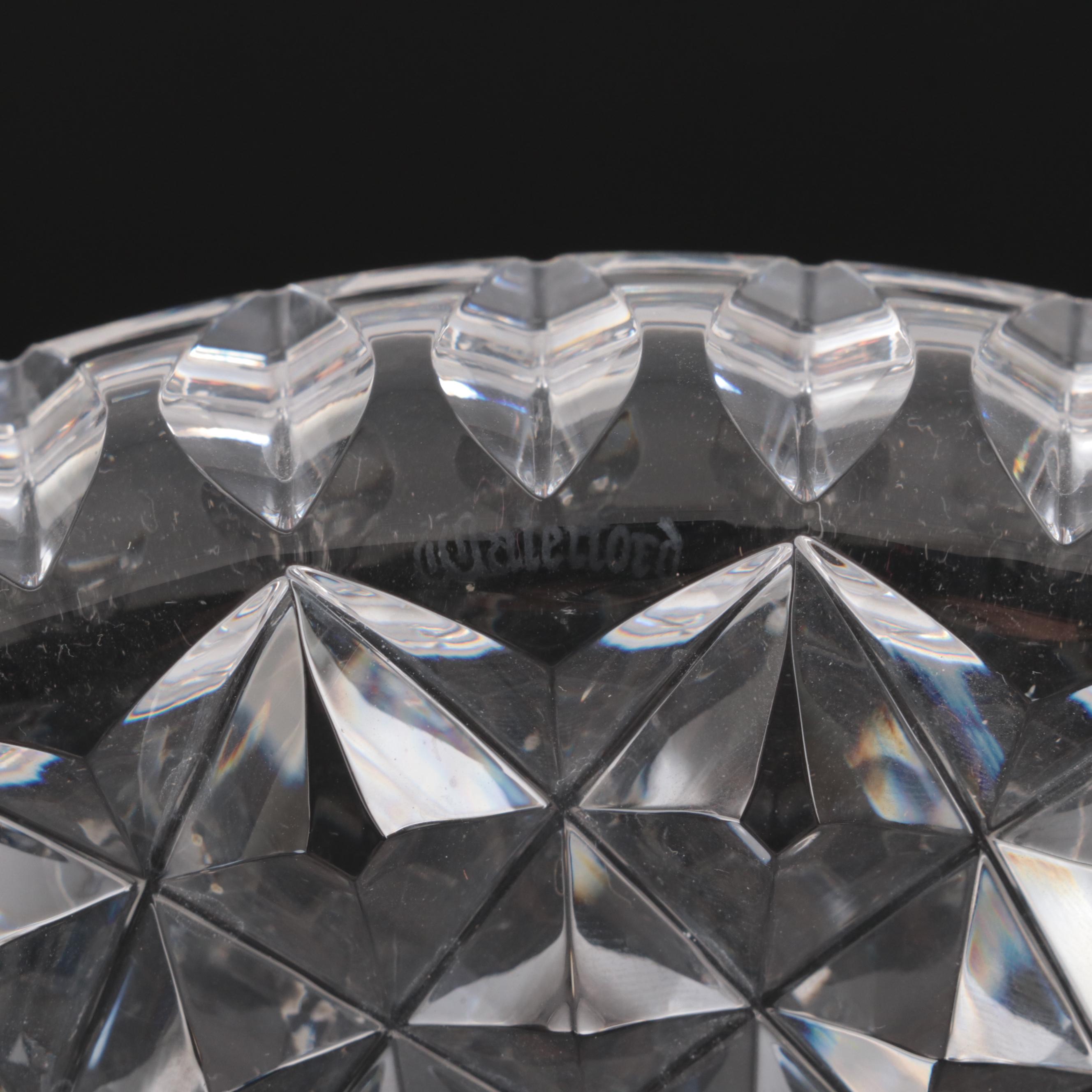 Waterford Crystal Island of Ireland Tray and Desk Clocks and Shamrock