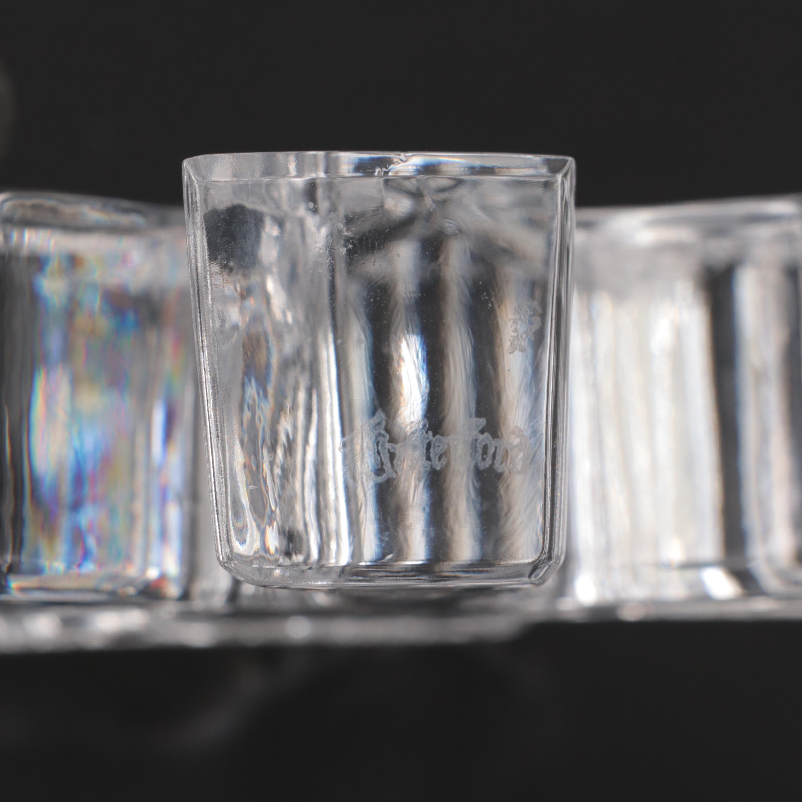 Waterford Crystal Island of Ireland Tray and Desk Clocks and Shamrock