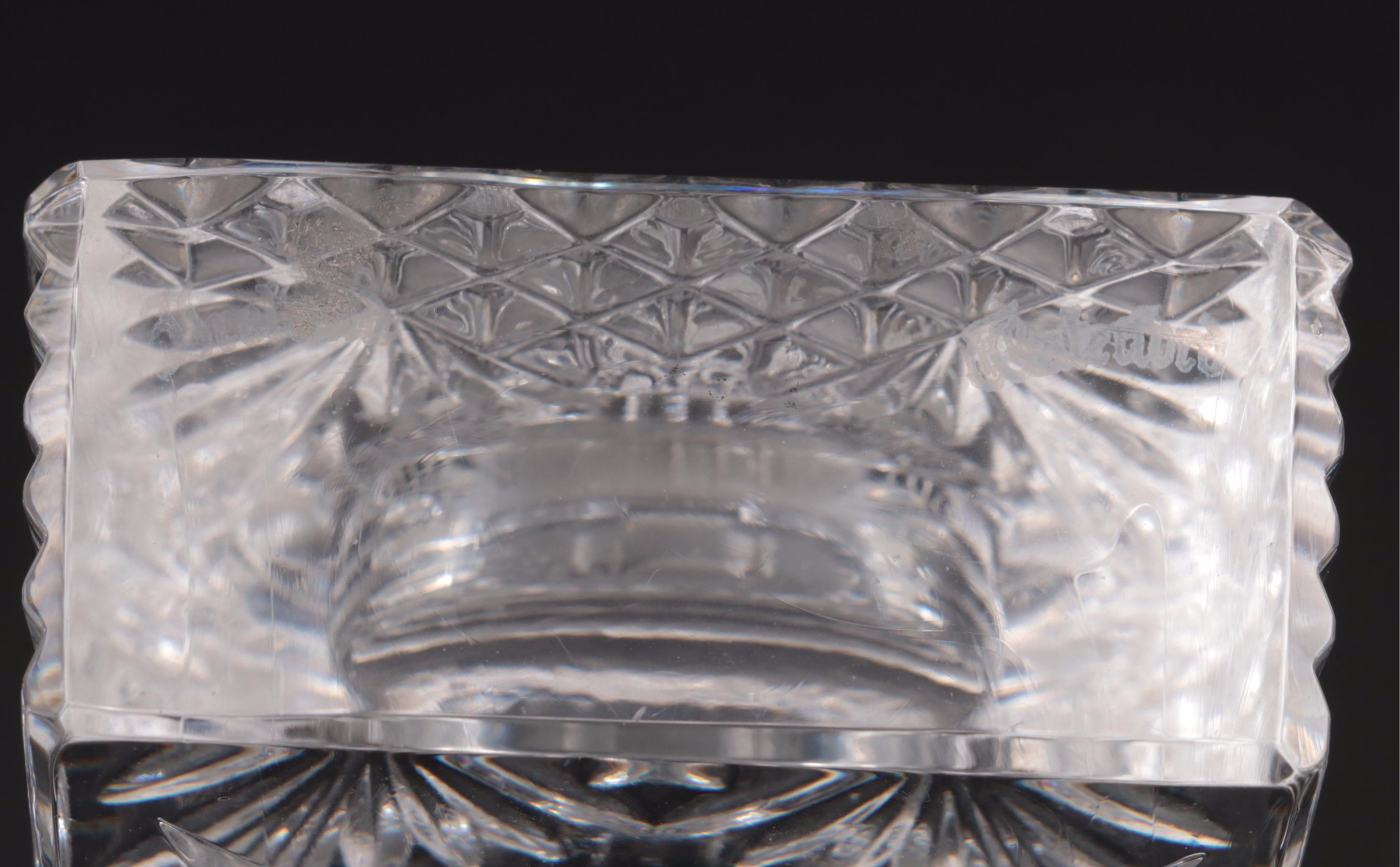 Waterford Crystal Island of Ireland Tray and Desk Clocks and Shamrock